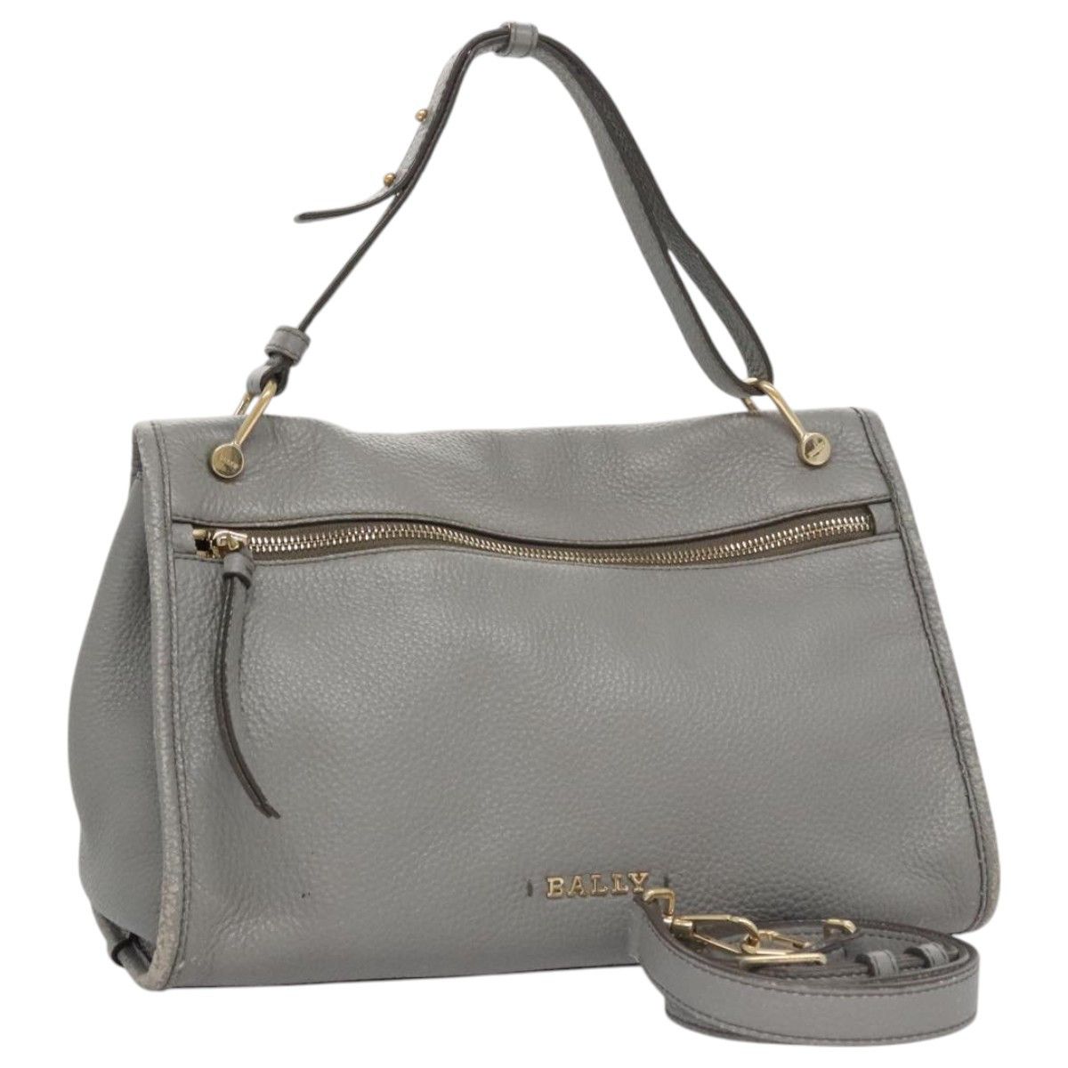 Bally Grey Leather Handbag (Pre-Owned) Size ONE SIZE - 1 Thumbnail