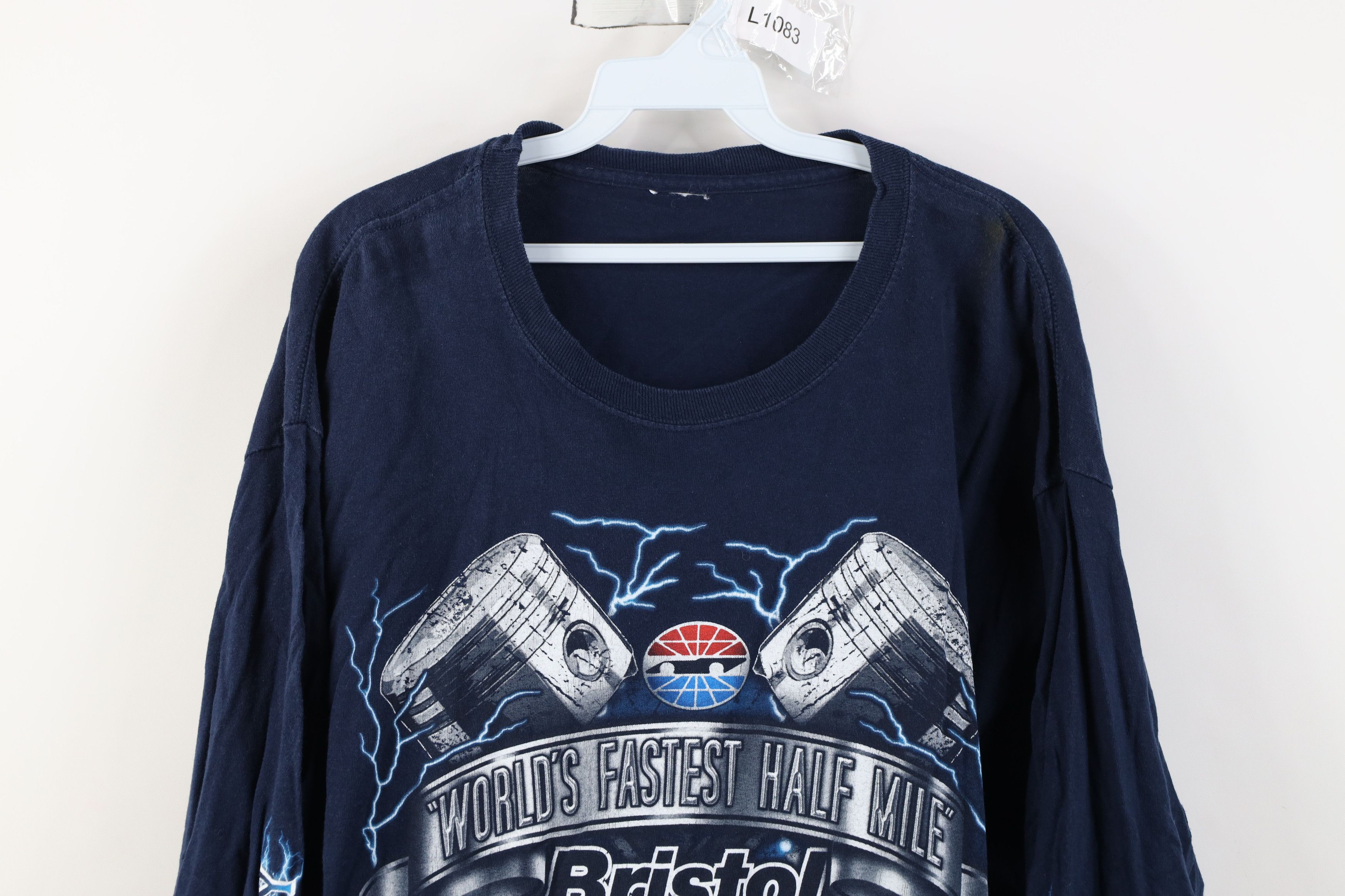 Vintage Vintage Y2K Bristol Motor Speedway Thunder Lightning T-Shirt Size US XL / EU 56 / 4 - 2 Thumbnail