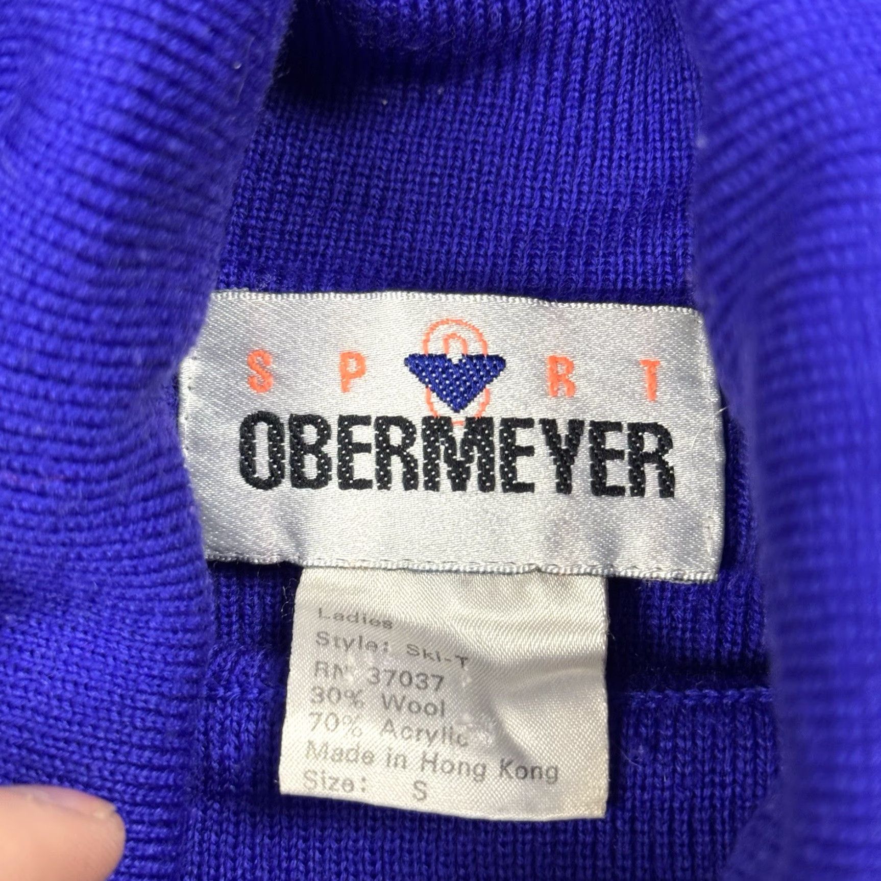 Obermeyer VINTAGE Obermeyer Ski Sweater Purple Wool Blend Turtleneck Size Small Retro 80s 90s Womens Size S / US 4 / IT 40 - 6 Thumbnail