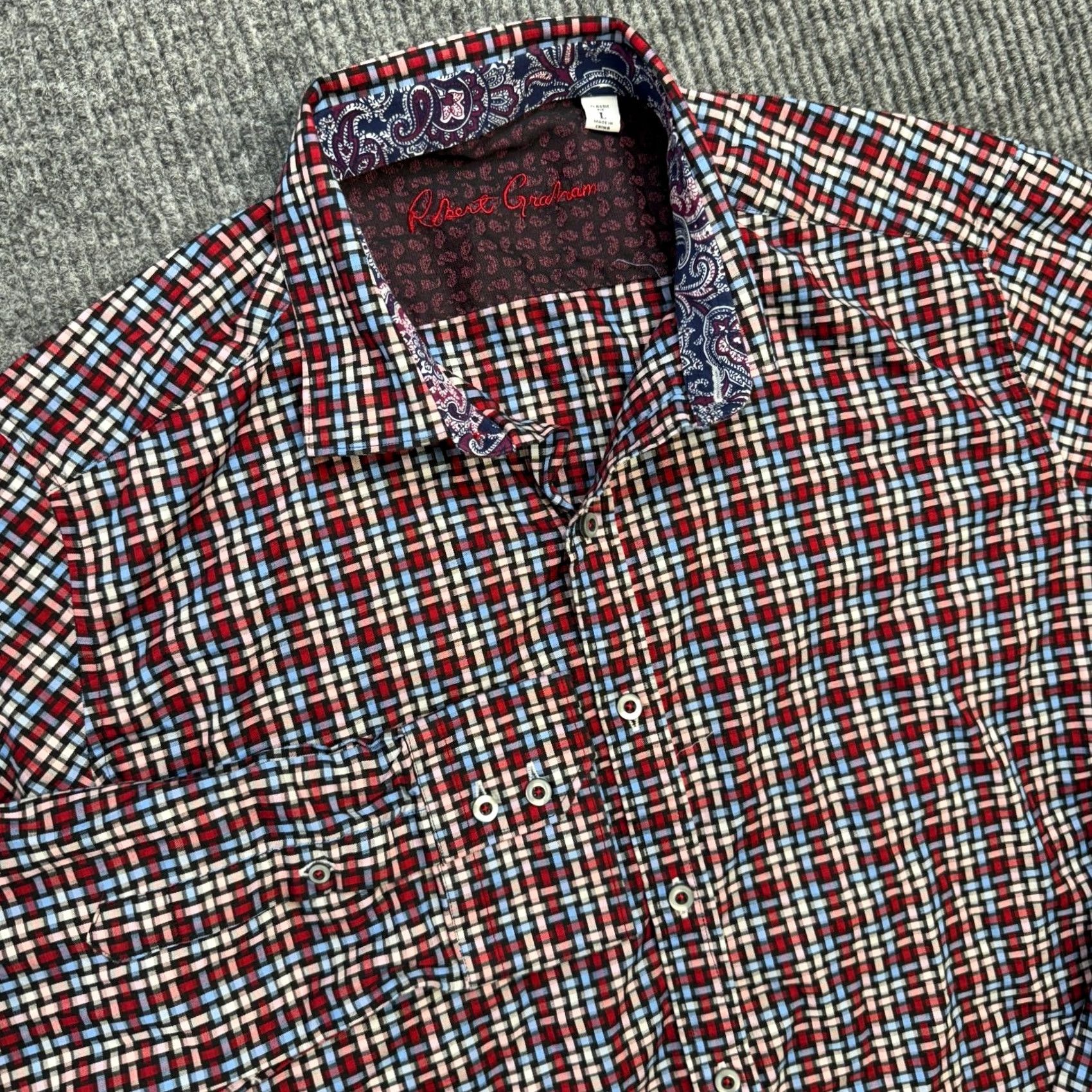 Robert Graham Robert Graham Shirt Mens Large Geometric Paisley Button-Up Classic Fit Multicolor Cotton Cotton Geometric Geometric Shirt Mens Large 90s? Size US L / EU 52-54 / 3 - 2 Thumbnail