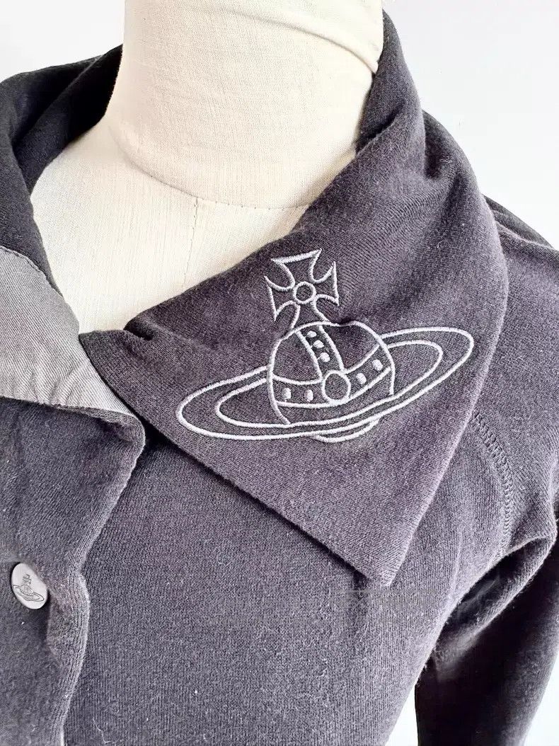 Vivienne Westwood Vivienne Westwood Vintage Black Big Collar Saturn Hoodie Size S / US 4 / IT 40 - 3 Thumbnail