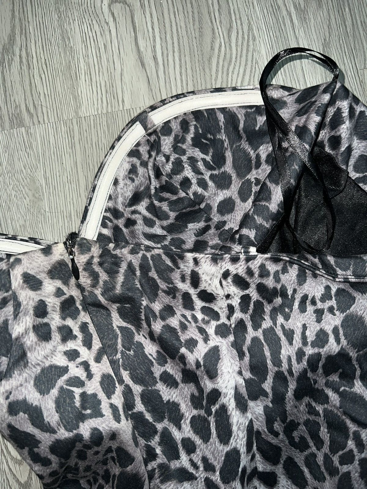 Japanese Brand Vintage Y2K Leopard strapless dress 🖤🐆 Size M / US 6-8 / IT 42-44 - 9 Thumbnail