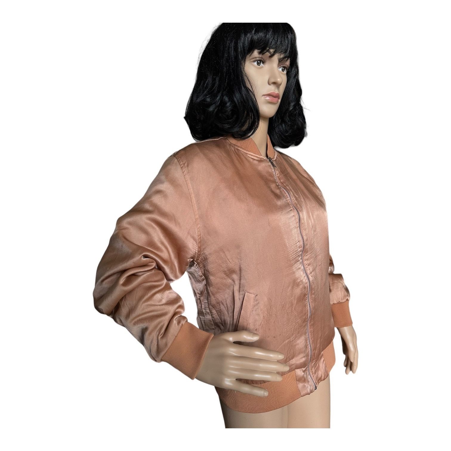 Vintage M.A.P silk boomer jacket with zipper closing blush medium Size M / US 6-8 / IT 42-44 - 7 Thumbnail