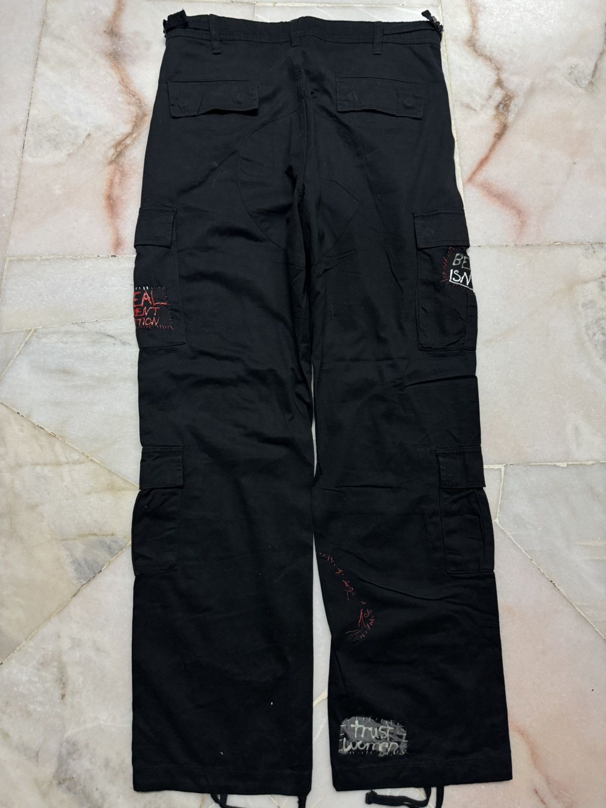 20471120 💥RARE💥NO BOUNDARIES PUNK POEM BONDAGE PARACHUTE CARGO TRAVIS Size US 33 - 13 Thumbnail