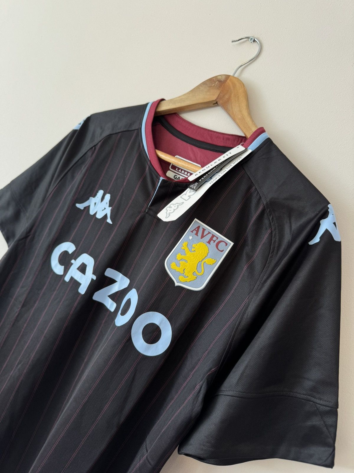 Kappa NWT Aston Villa 2020-2021 Away Soccer Jersey Football Shirt Size US L / EU 52-54 / 3 - 6 Thumbnail