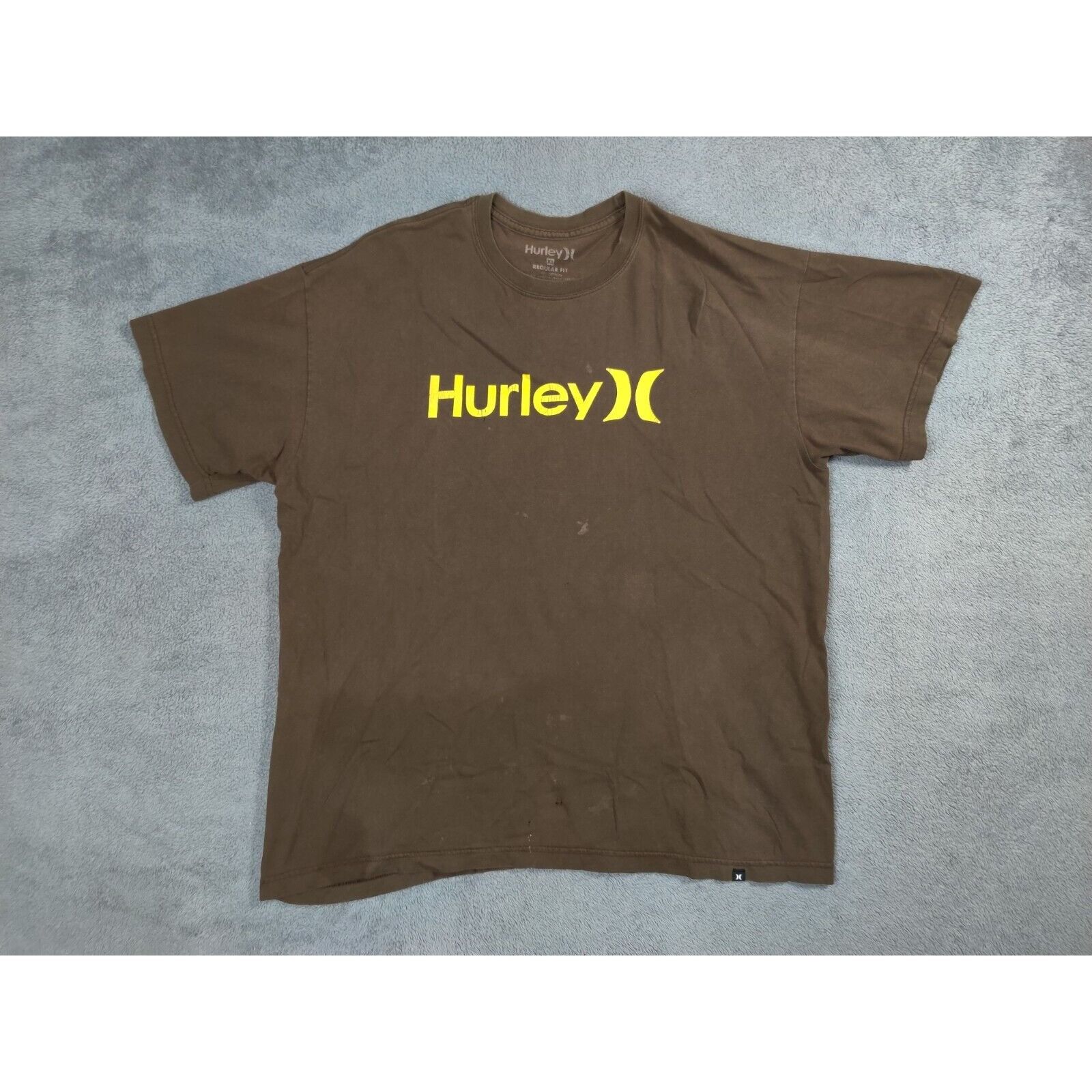 Hurley Hurley Shirt Adult Mens XL Brown Yellow Spell Out Logo Surf Size US XL / EU 56 / 4 - 1 Thumbnail