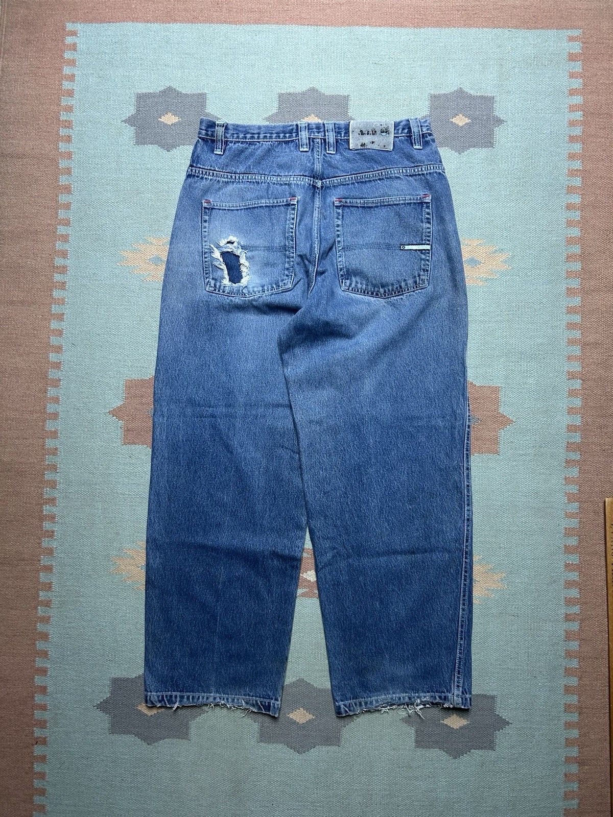 Vintage Vtg y2k baggy jeans southpole distressed grunge wide 34x32 Size US 34 / EU 50 - 1 Thumbnail