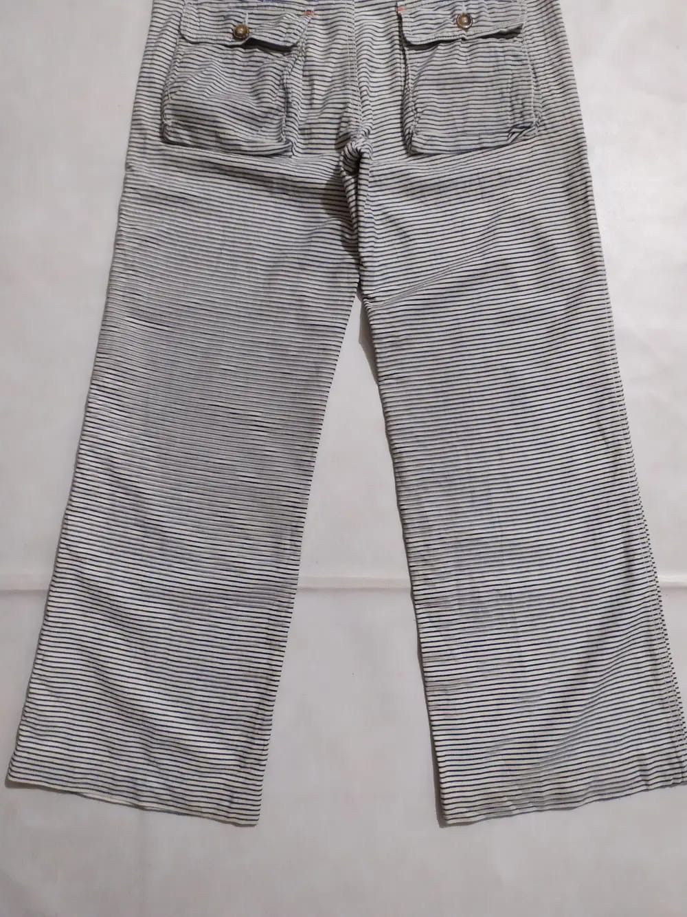 Japanese Brand Sun Lucas Japan Stripes Flare Pants Size 30" / US 8 / IT 44 - 6 Thumbnail