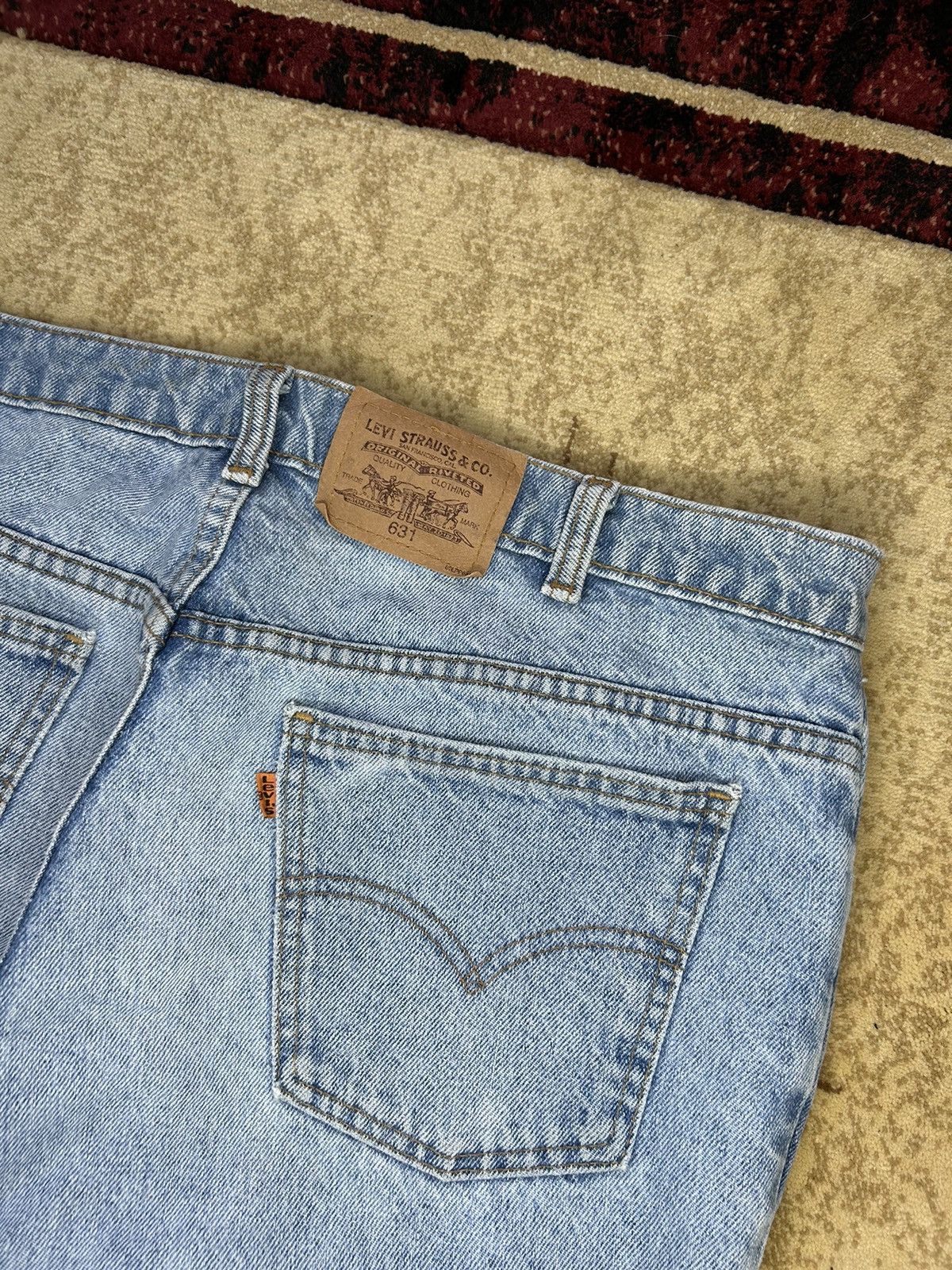 Levi's × Vintage Vintage 90s Levis Faded Light Wash Orange Tab Jeans Rare Size US 36 / EU 52 - 3 Thumbnail