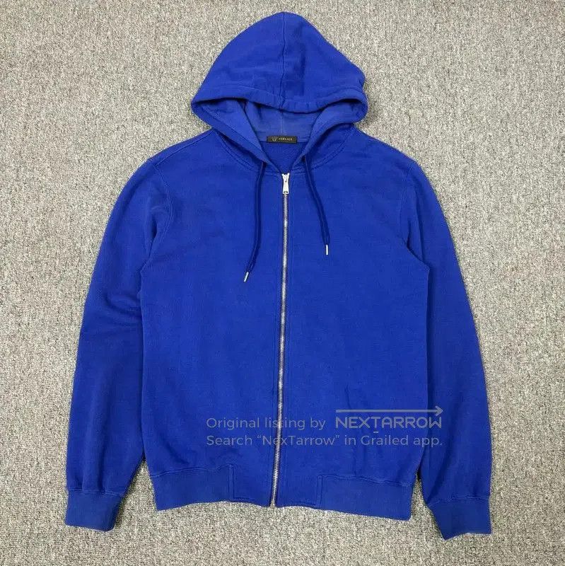 Versace Versace Blue Cotton Hooded Sweatshirt . Size US S / EU 44-46 / 1 - 1 Thumbnail