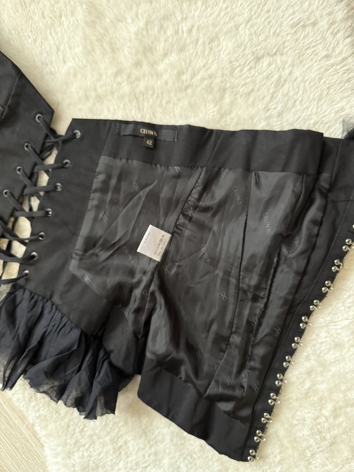 Elisabetta Franchi Celyn b. per Elisabetta Franchi Black CorsetTop Rare Vintage Size M / US 6-8 / IT 42-44 - 7 Thumbnail