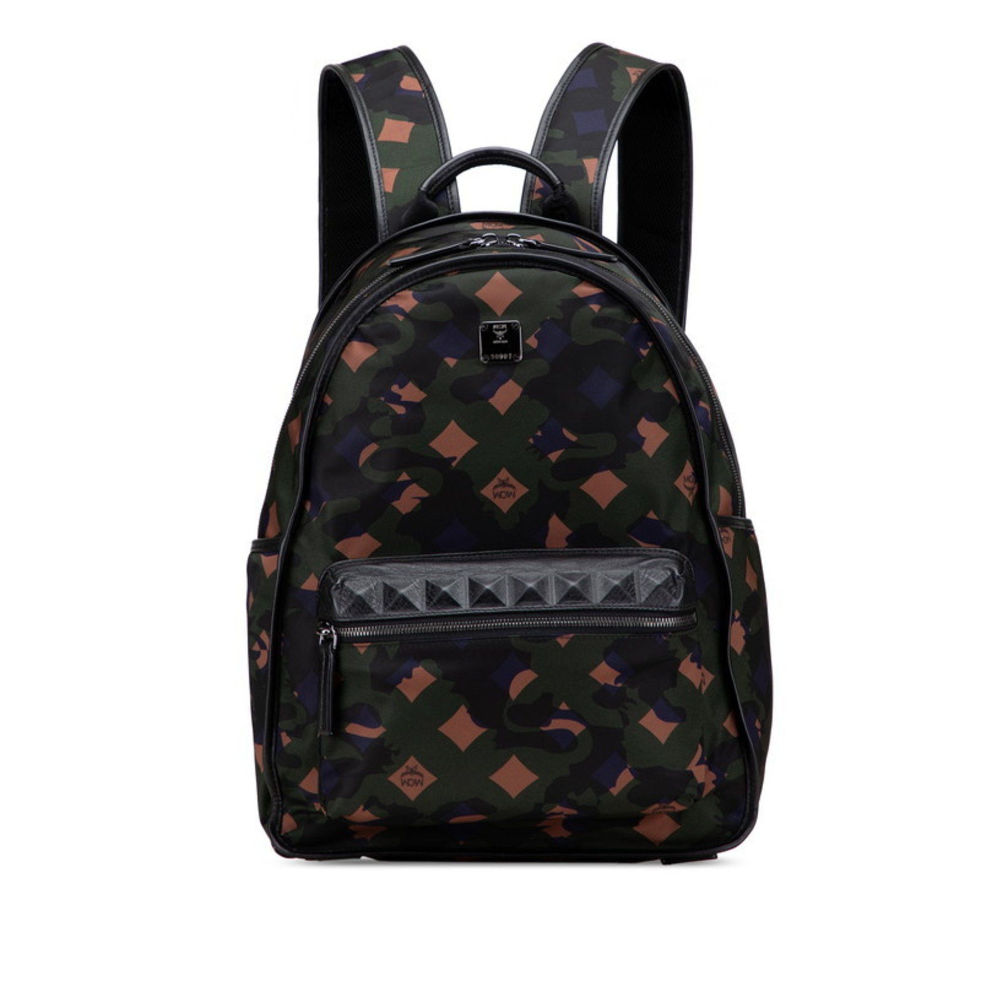 MCM Dieter Green Monogram Two Pocket Nylon Backpack Rucksack MCM Printed canvas Stark Backpack GREEN | Base Blu main image 4