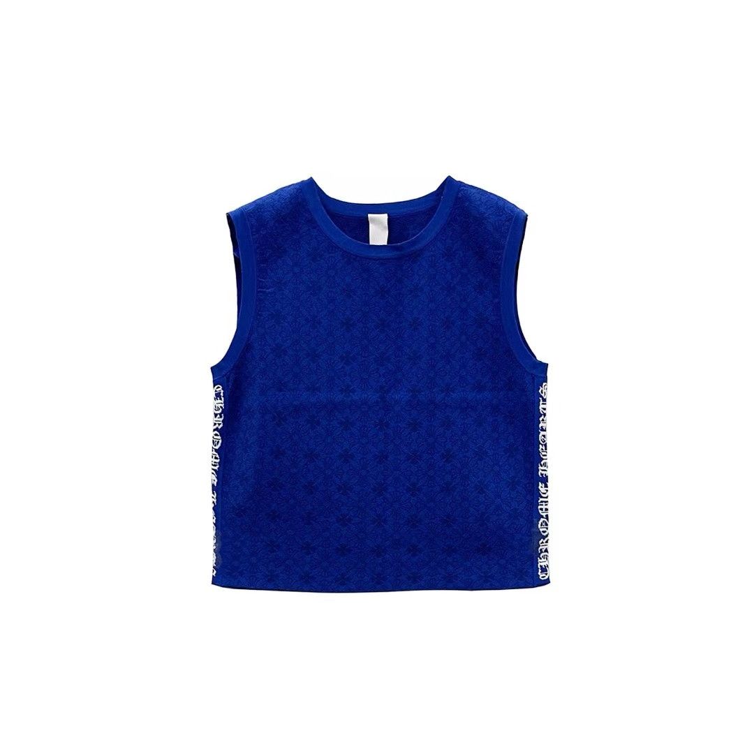 Chrome Hearts Chrome Hearts Blue Tonal Monogram Knit Tank Top Size S / US 4 / IT 40 - 1 Thumbnail