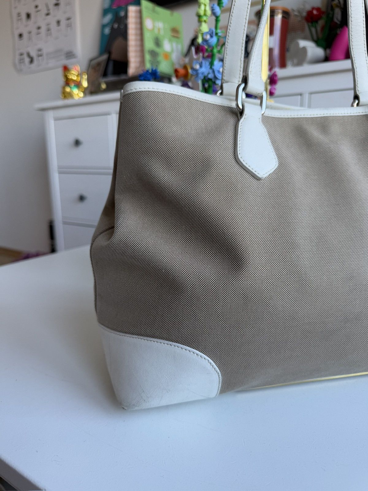 Designer × Prada Prada Jacquard logo canvas tote / shoulder bag designer y2k Size ONE SIZE - 12 Thumbnail