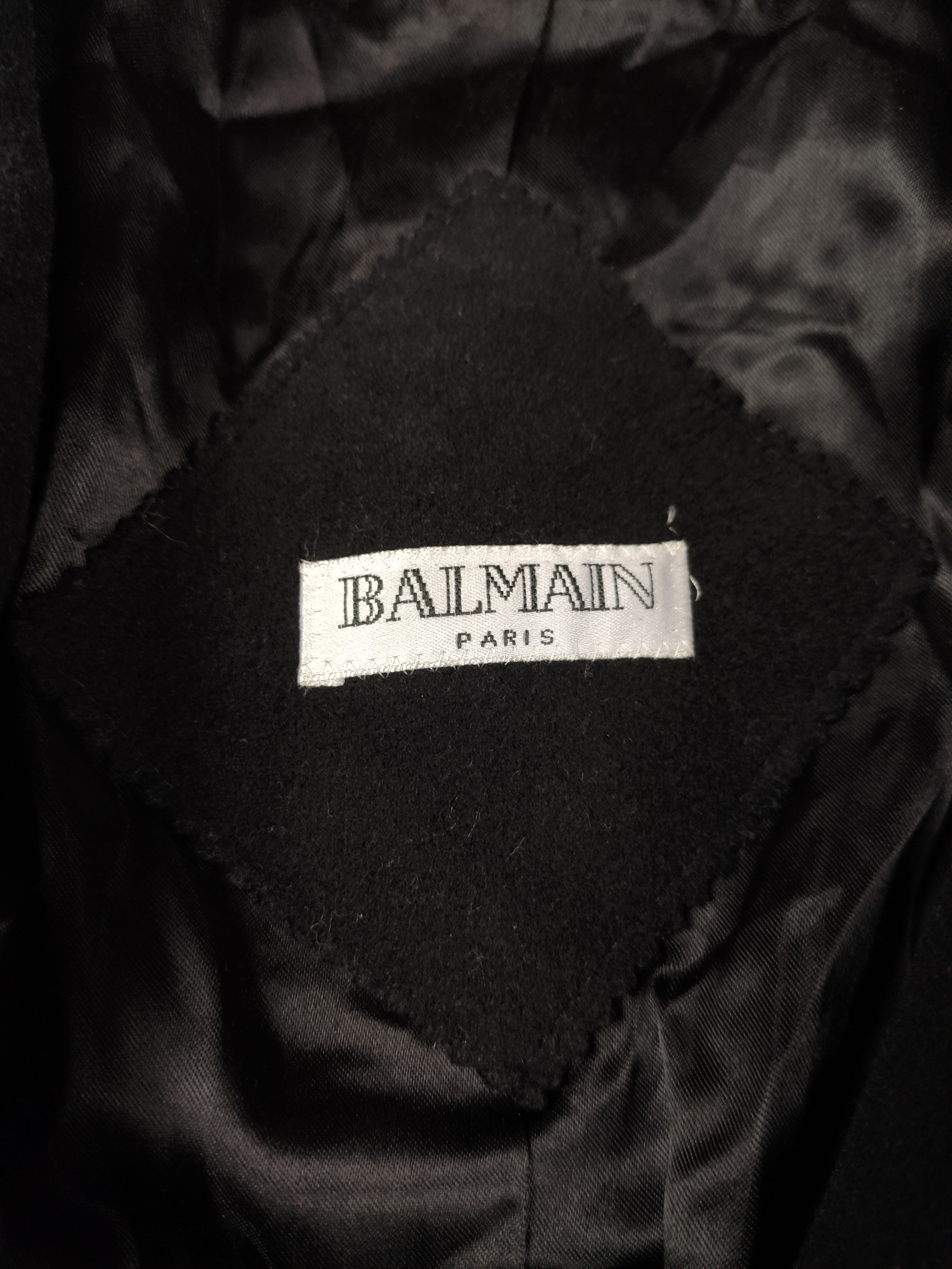 Balmain Balmain Paris woolen long coat men black Size US M / EU 48-50 / 2 - 8 Thumbnail