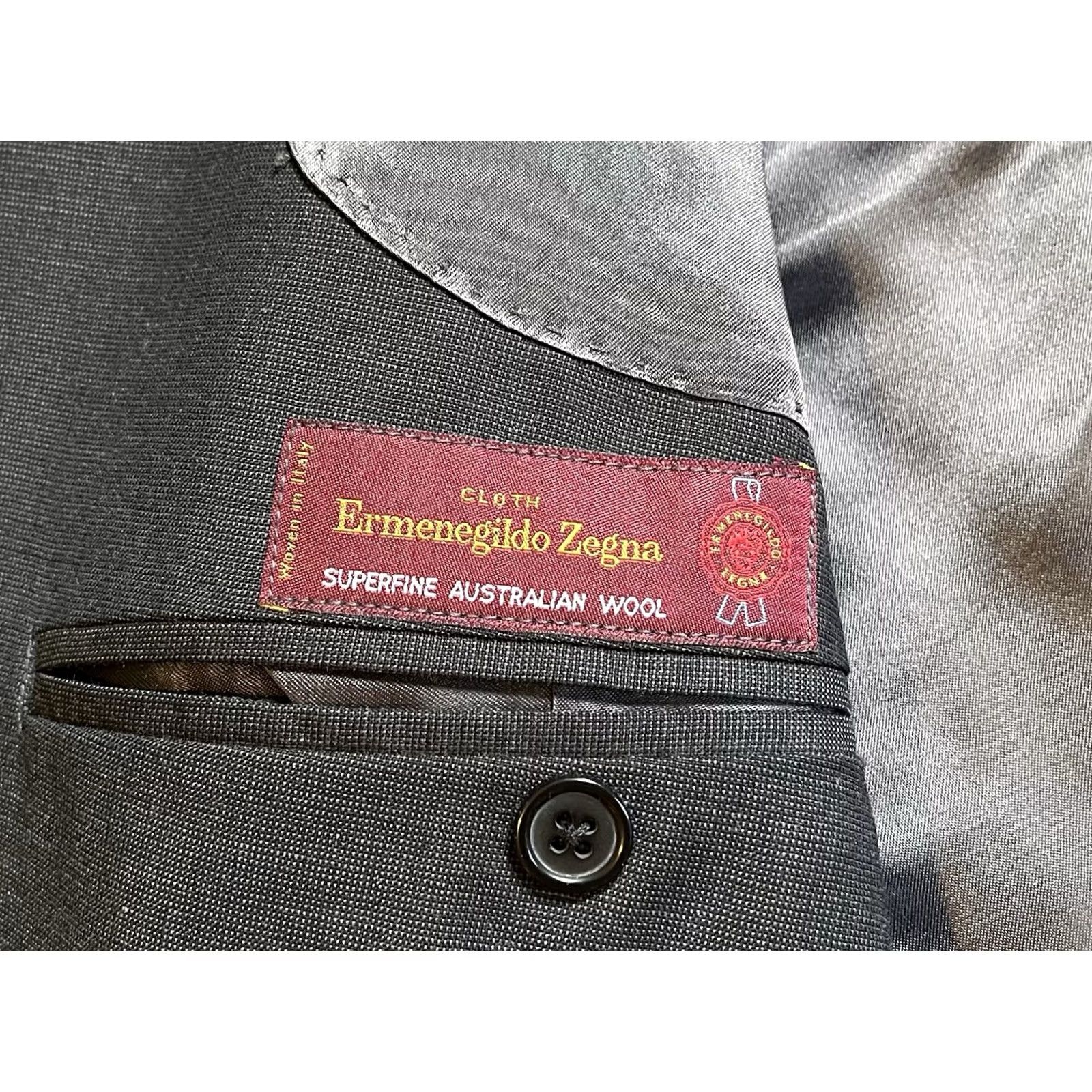 Ermenegildo Zegna VINTAGE? No — Ermenegildo Zegna Blazer Men’s 44R Grey Wool Solid Notch Lapel 2-Button Single-Breasted Regular Fits Mens Size 44R - 7 Thumbnail