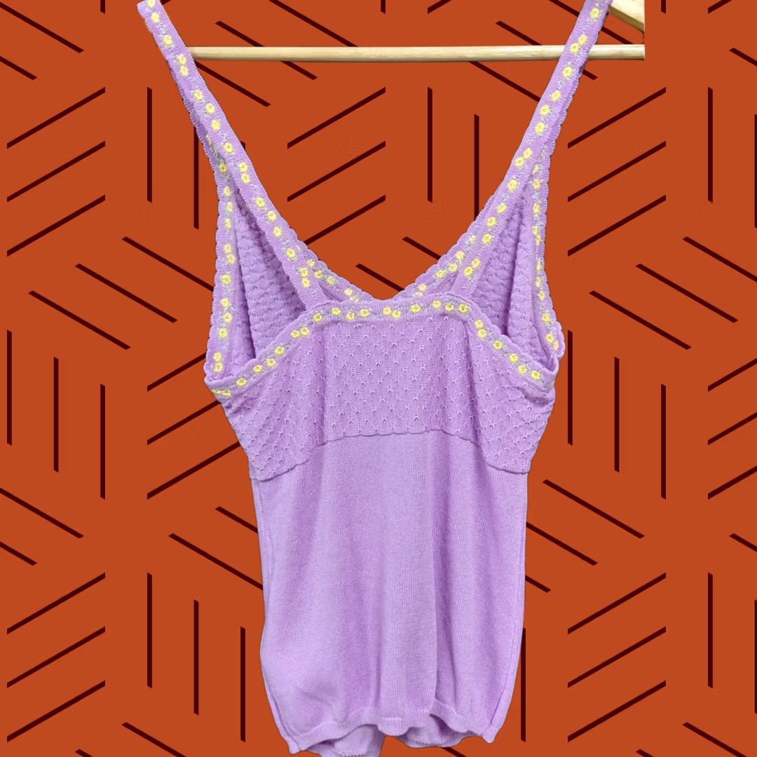 Vintage Intimately Free People Purple Knit Tank Top Solid Sleeveless Women S Tank Purple Knit Tank Top Solid Sleeveless Women S Size S / US 4 / IT 40 - 1 Thumbnail