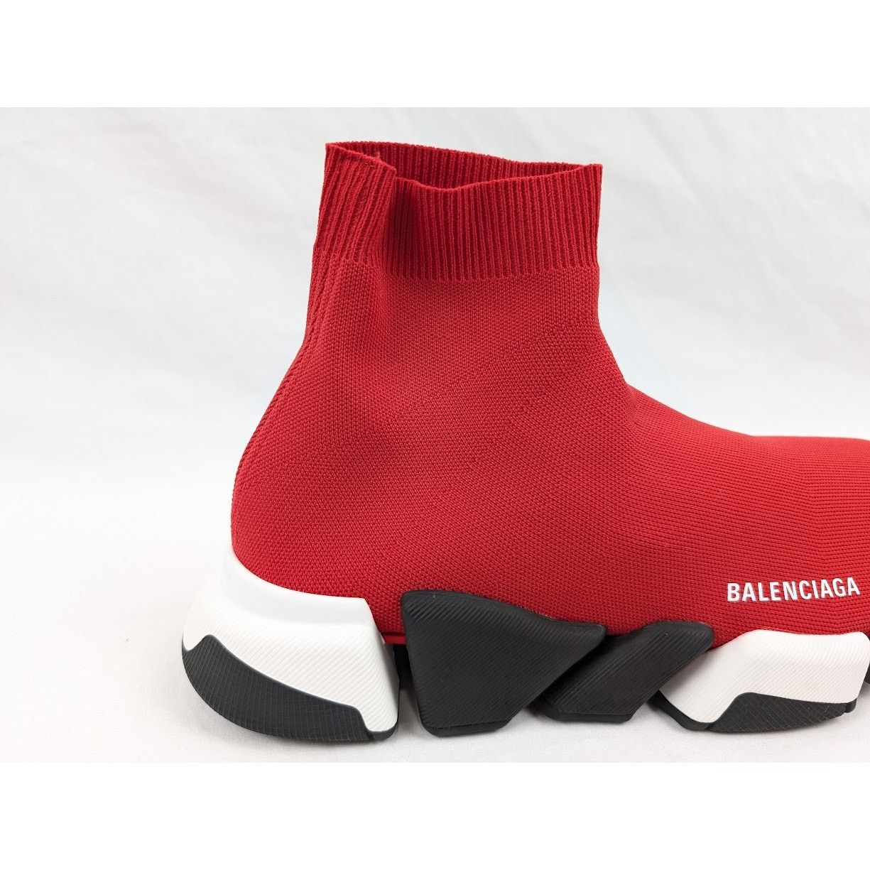 Balenciaga o1rshd1 Speed 2.0 Low-Top Sneakers in Red/Black/White Size US 9 / EU 42 - 5 Thumbnail