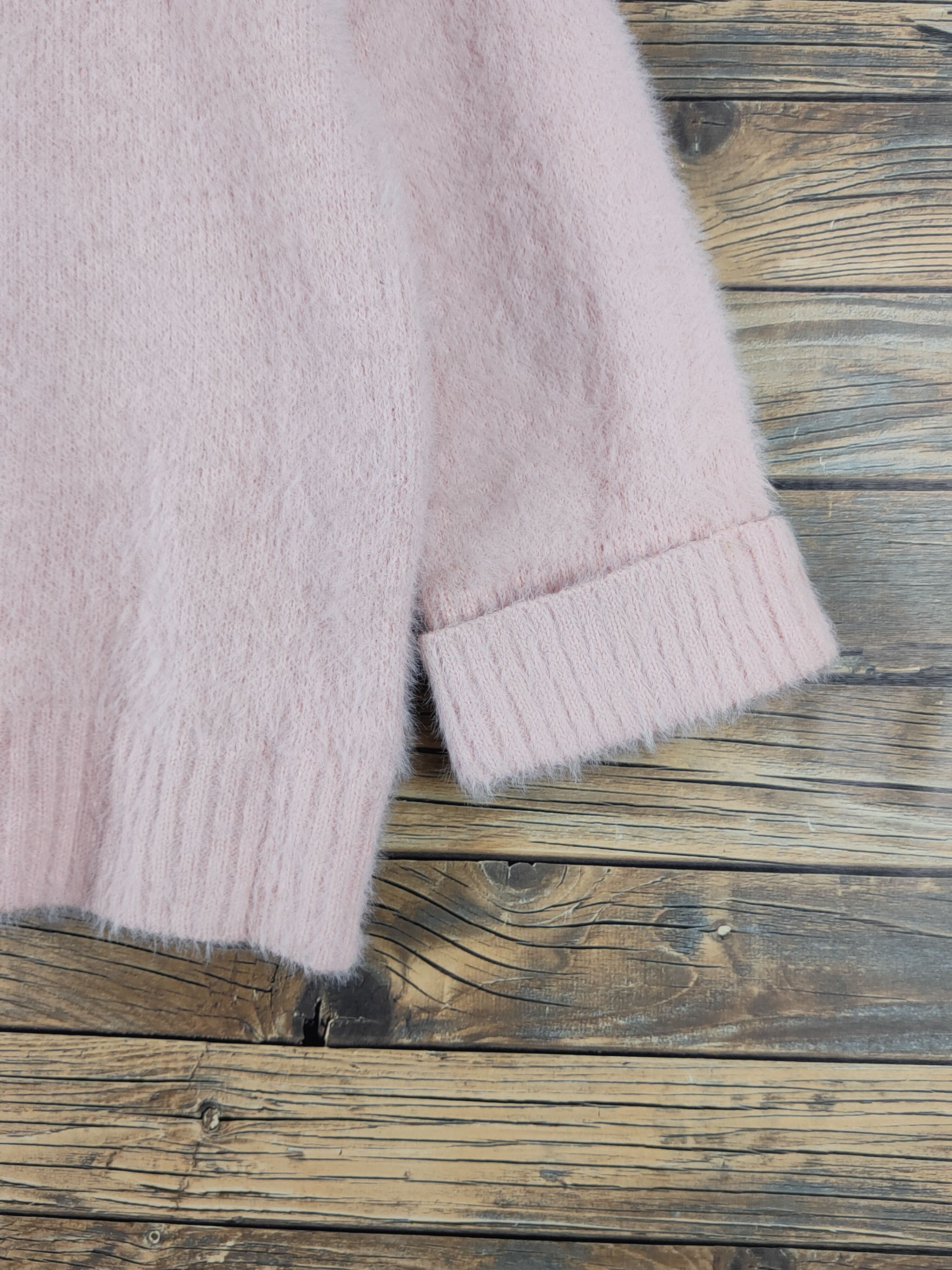 Japanese Brand L'eccove Peach Shag Shaggy Fur Mohair Knitwear #W1634 Size M / US 6-8 / IT 42-44 - 6 Thumbnail