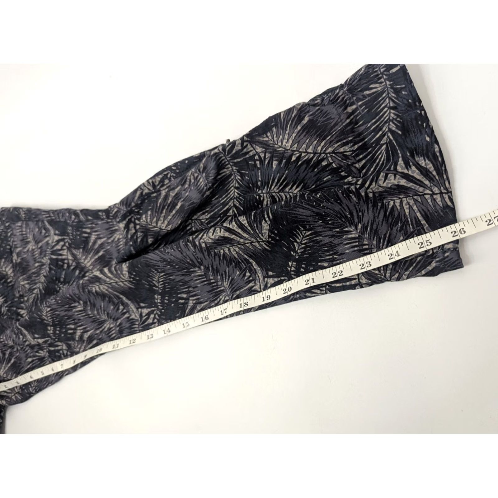 Vintage Democracy Pants Women's 12 Cargo Twill Navy Floral Minimal Cropped Straight Front Pocketed Size 34" / US 12 / IT 48 - 7 Thumbnail