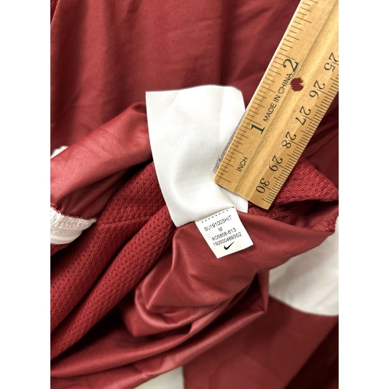Nike Nike Track Jacket Mens Medium Red Lightweight Pullover 1/4 Zip L/S AO5858-613 Size US M / EU 48-50 / 2 - 7 Thumbnail