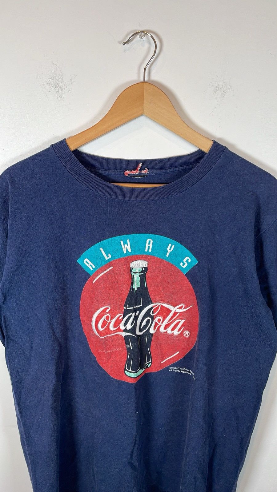 Vintage 1994 Coca-Cola “Always” Embroidered Graphic T-Shirt Size US L / EU 52-54 / 3 - 3 Thumbnail