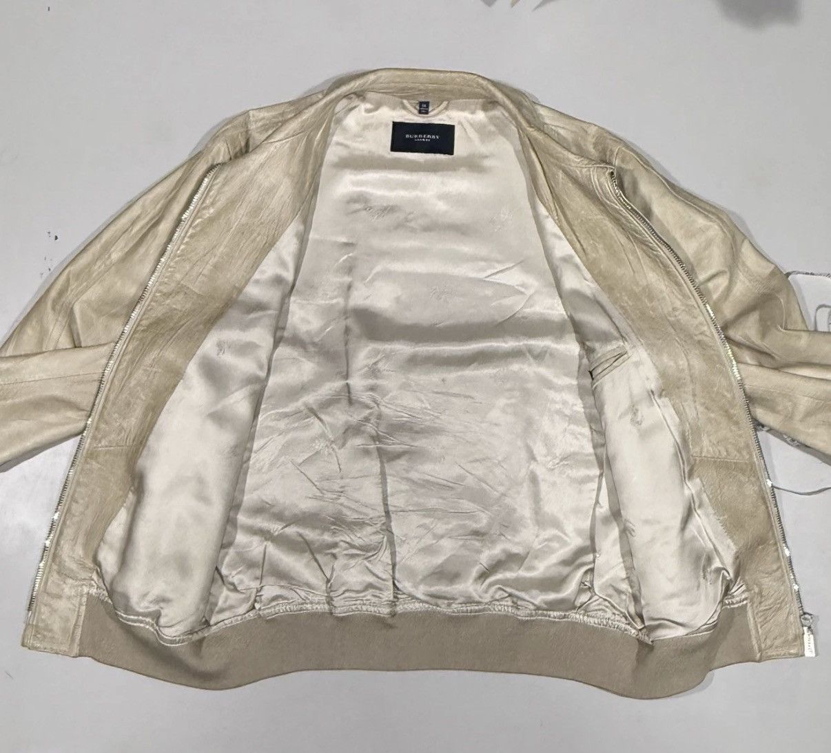 Burberry Distressed Leather Aviator Jacket Bomber 70s Style 54 celine Size US L / EU 52-54 / 3 - 6 Thumbnail