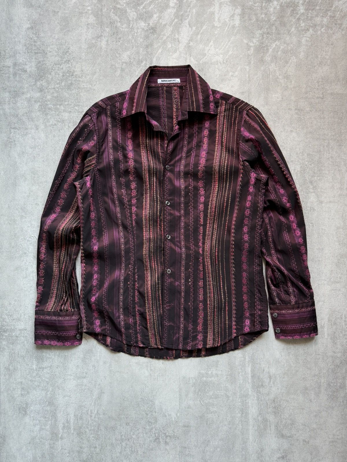 Japanese Brand NARACAMICIE vintage Shirt Long Sleeve Womens Size Small Size S / US 4 / IT 40 - 1 Thumbnail