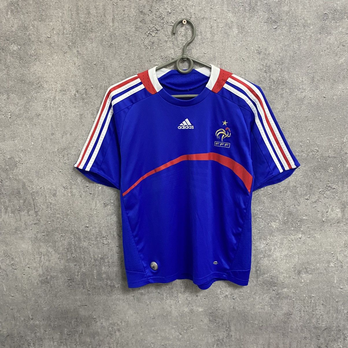 Adidas France 2007-08 vintage football jersey home T-Shirt