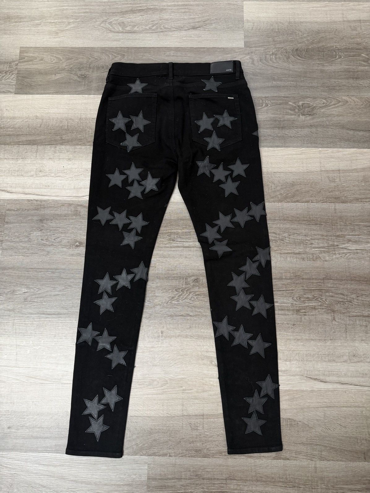 Amiri Amiri Chemist Jeans Black Leather Star Patches Size 36 Size US 36 / EU 52 - 6 Thumbnail