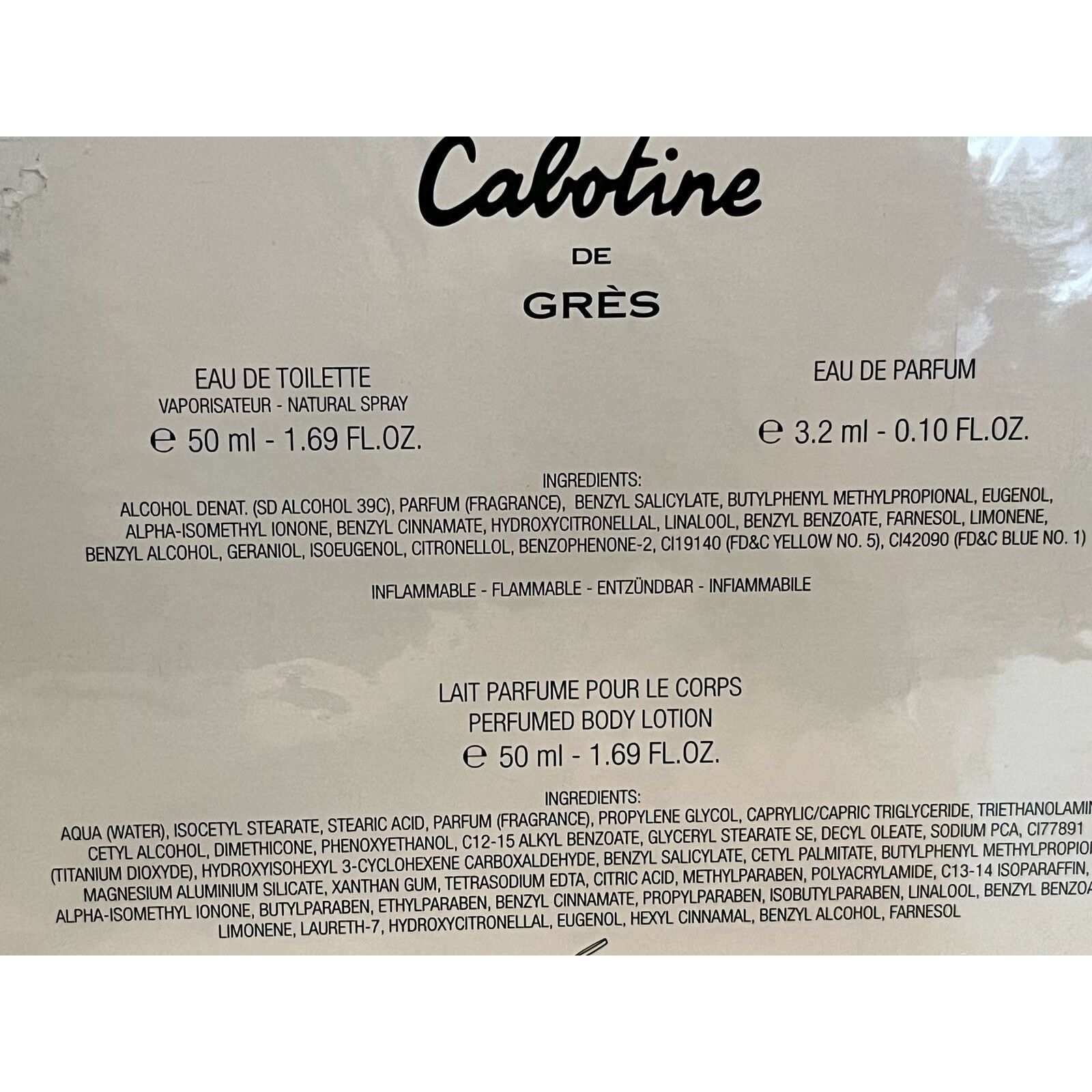 Other Cabotine De Gres Eau De Toilette Parfum Body Lotion Gift Set Size ONE SIZE - 3 Thumbnail