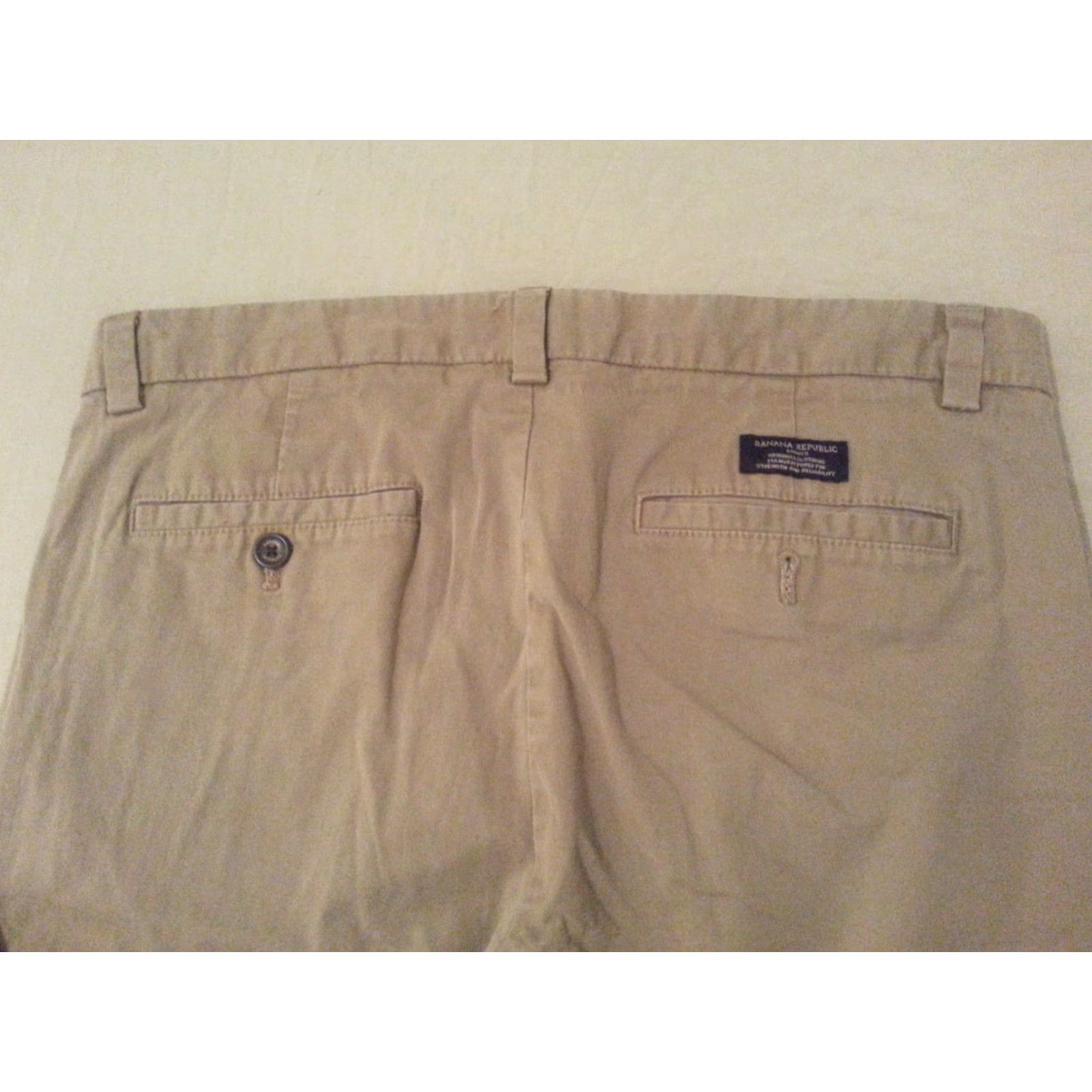 Banana Republic Mens Banana Republic Pants 33x30 34x30 Cotton Khaki Slack Chino Dress Trouser Size US 33 - 3 Thumbnail