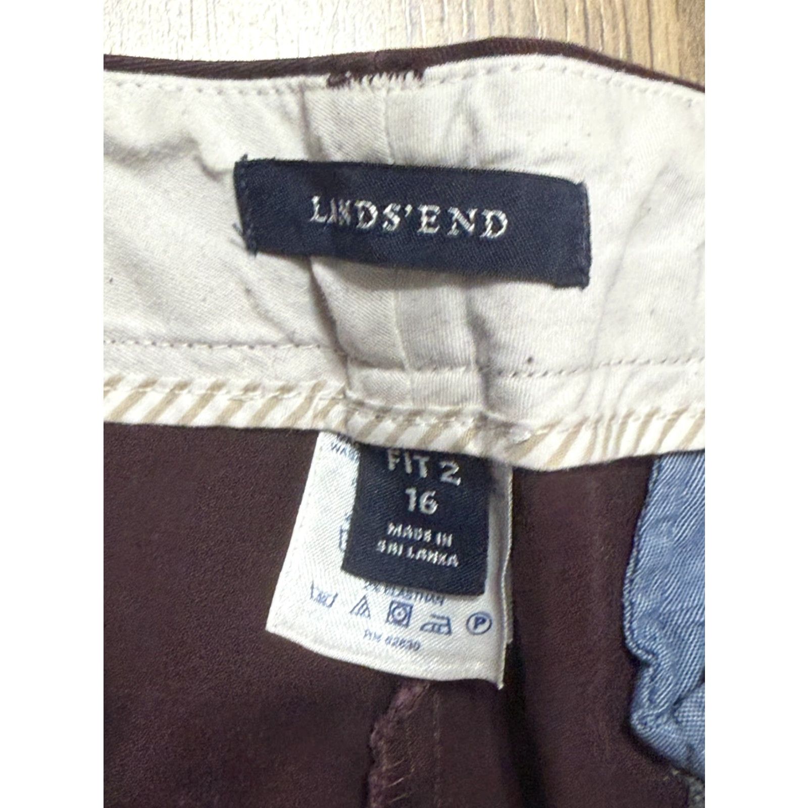 Lands' End Lands' End Jeans Women's Size 16 Purple Brown Dress Pants Bootcut Dark Wash Regular Inseam 31.5 in Size 38" / US 16 / IT 52 - 4 Thumbnail