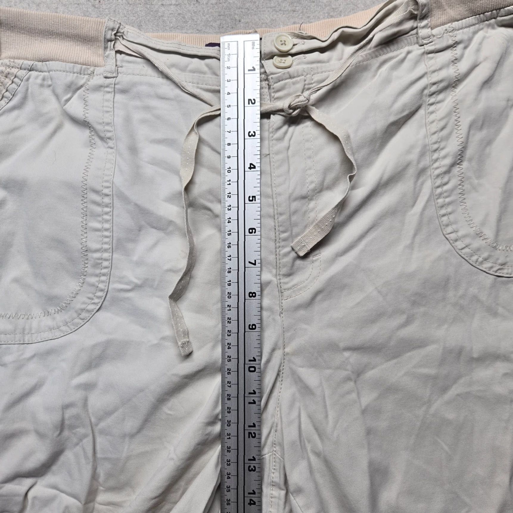 Gloria Vanderbilt Gloria Vanderbilt Bermuda Shorts Adult Women Plus Size 24W Tan Beige Cotton Twill Pants shorts Bermuda 24W Womens Size 42" / US 20 - 5 Thumbnail