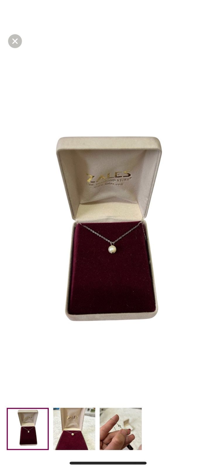 Zales Zales single pearl necklace Size ONE SIZE - 1 Thumbnail