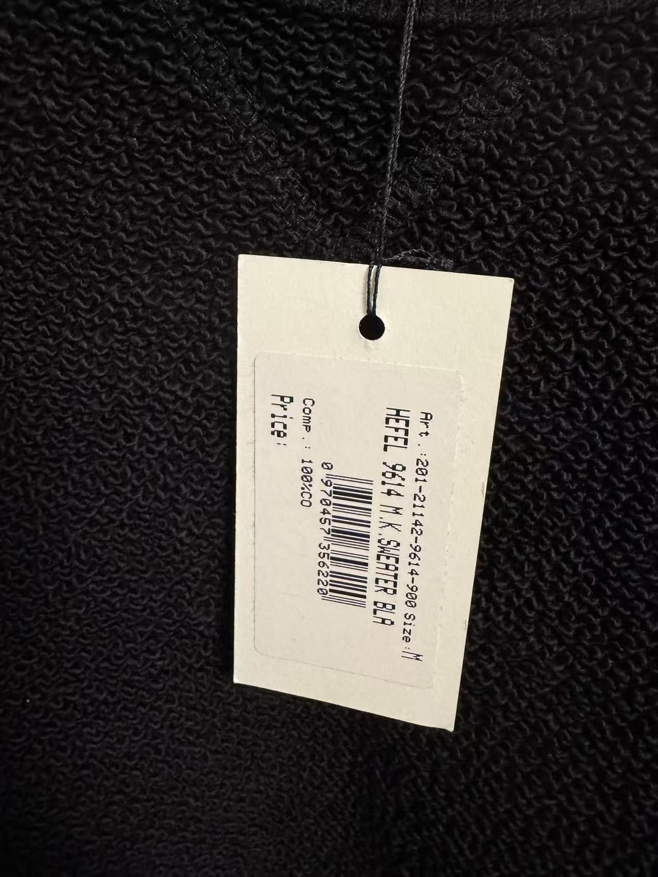 Dries Van Noten Reversed Black Cotton Sweatshirt Size US M / EU 48-50 / 2 - 3 Thumbnail