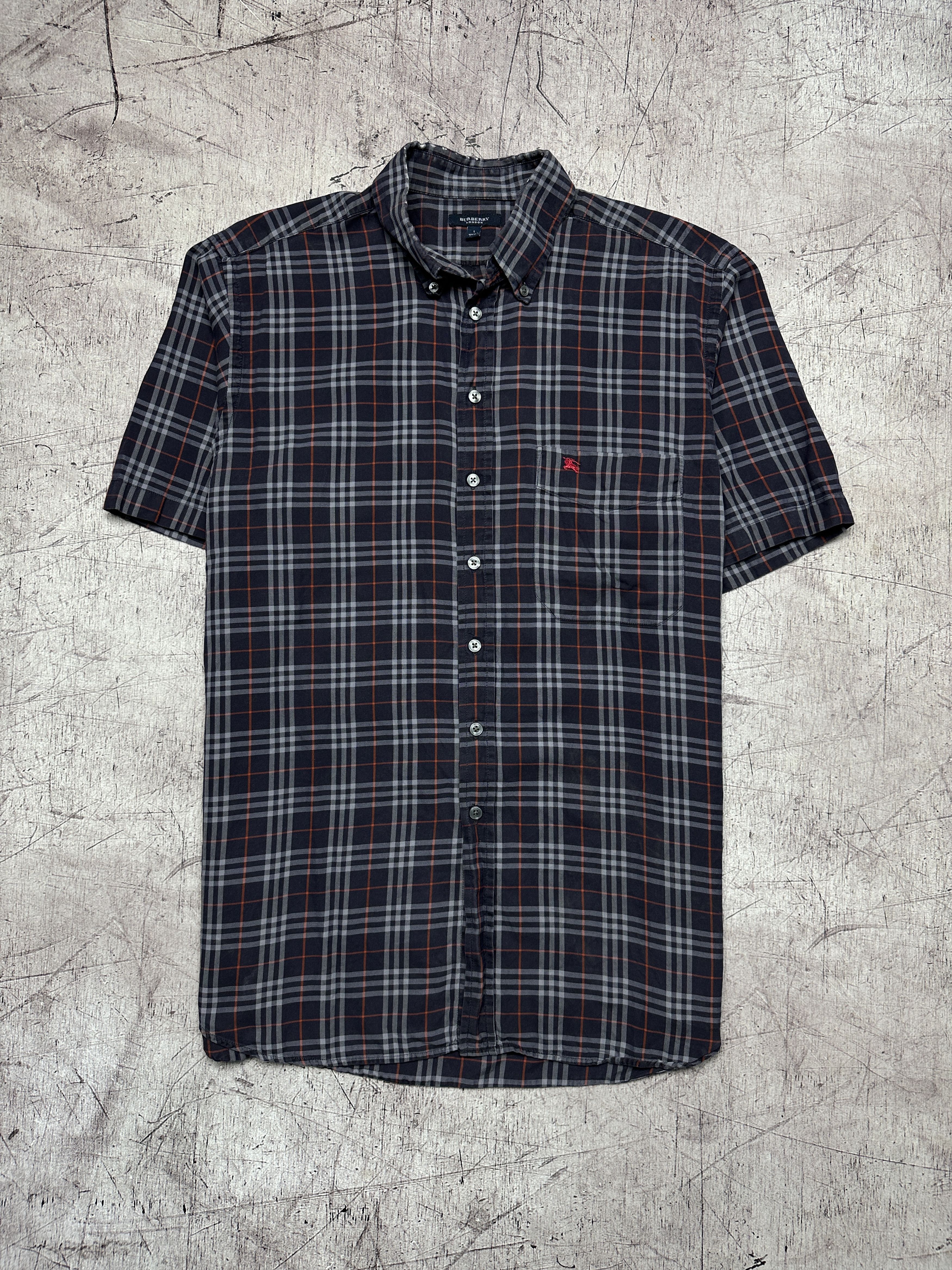 Burberry × Vintage Burberry London Vintage Mens Short Sleeve Shirt Size US L / EU 52-54 / 3 - 1 Thumbnail