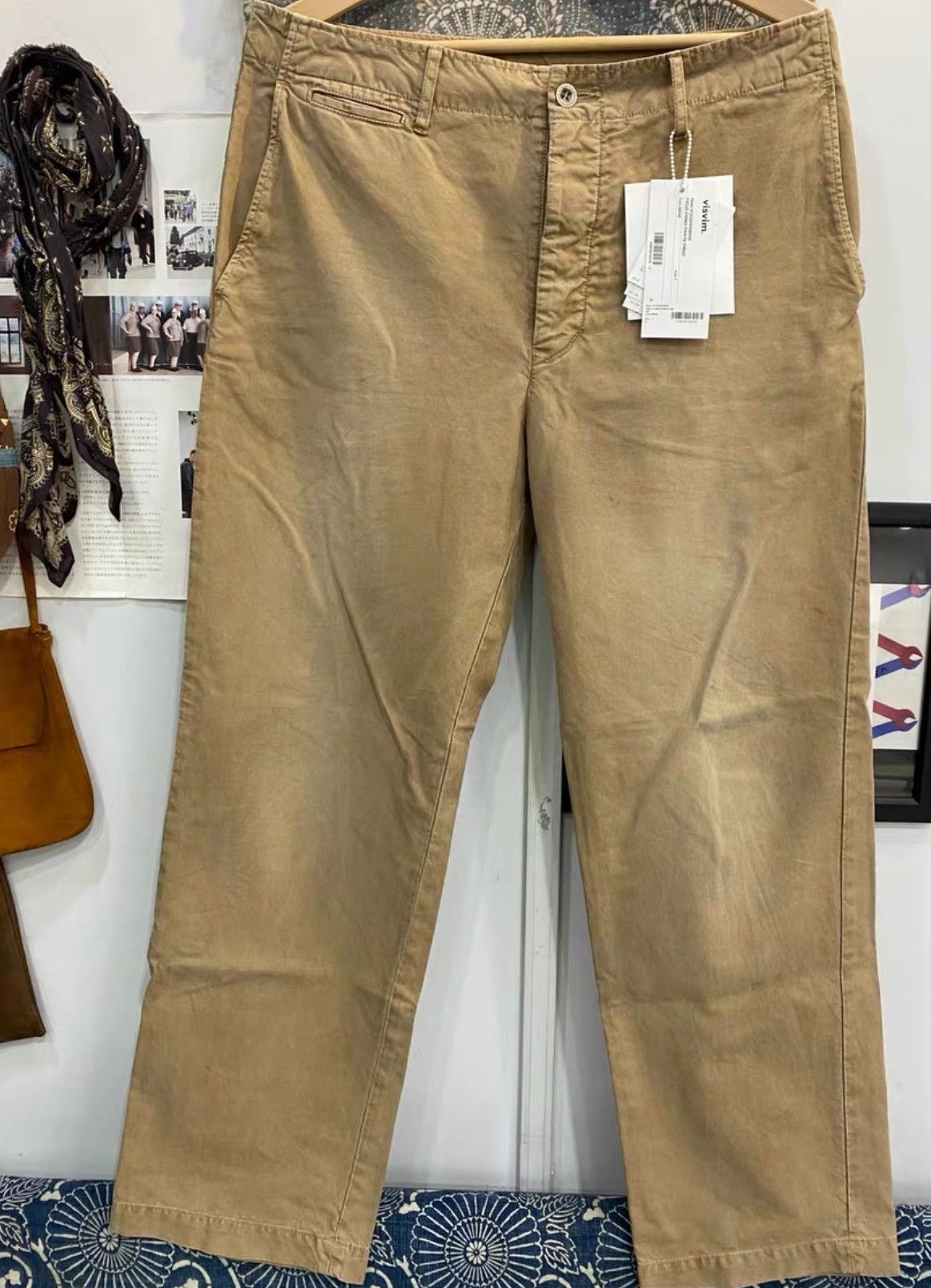 image of Visvim 23Ss Field Chino Pants Dmgd Pants in Brown, Men's (Size 36)