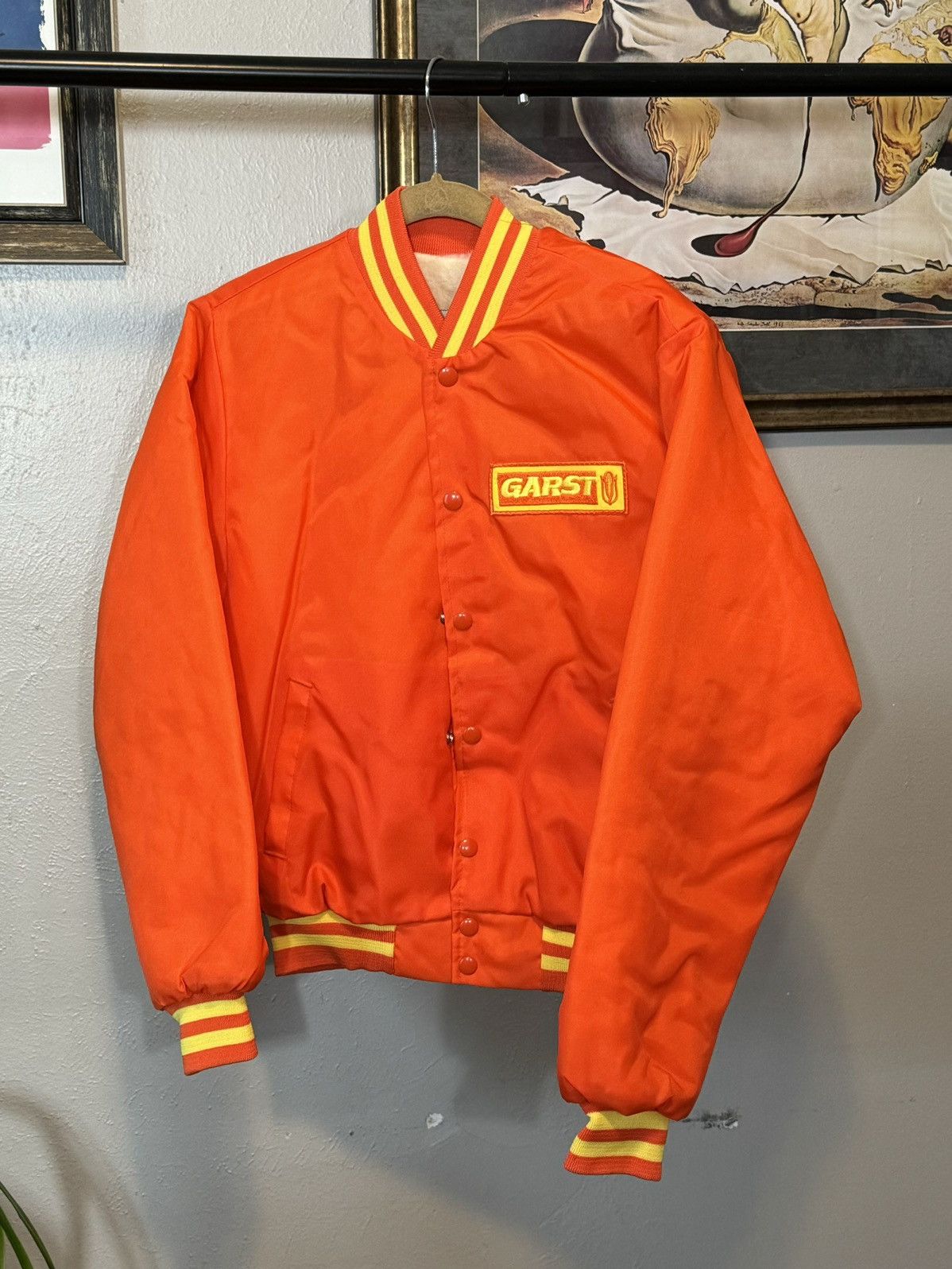Vintage Vintage Sherpa Lined Orange Bomber Jacket Size US S / EU 44-46 / 1 - 1 Thumbnail