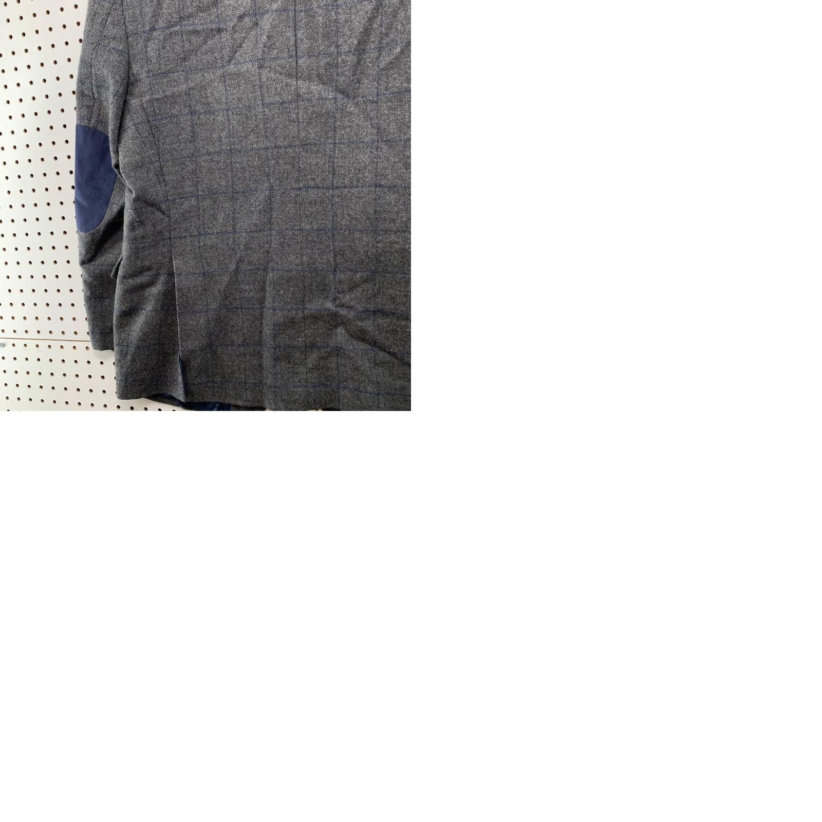 Jos. A. Bank Jos A Bank Blazer Mens 42 Gray Glen Plaid Wool 100% Wool Elbow Patch Business Jacket Shirt (Jacket Style: Single-Breasted, Notch Lapel) Size 42R - 10 Thumbnail