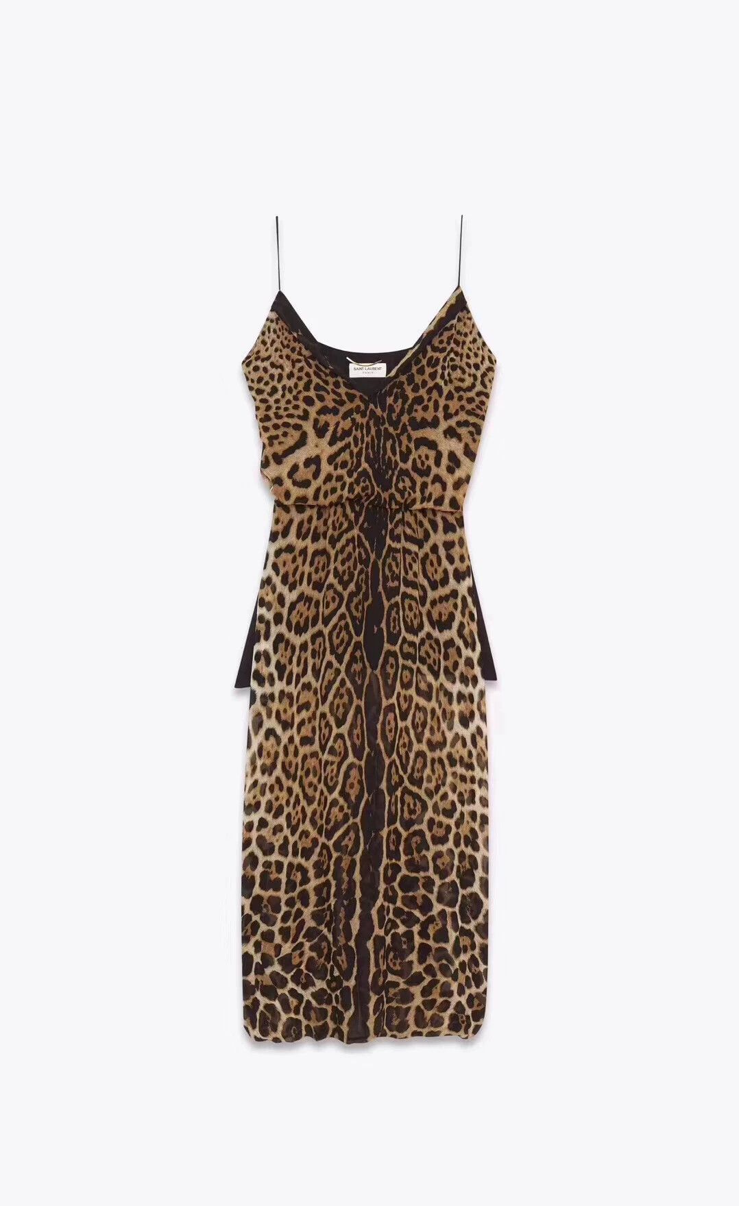 Saint Laurent Paris Leopard print dress
