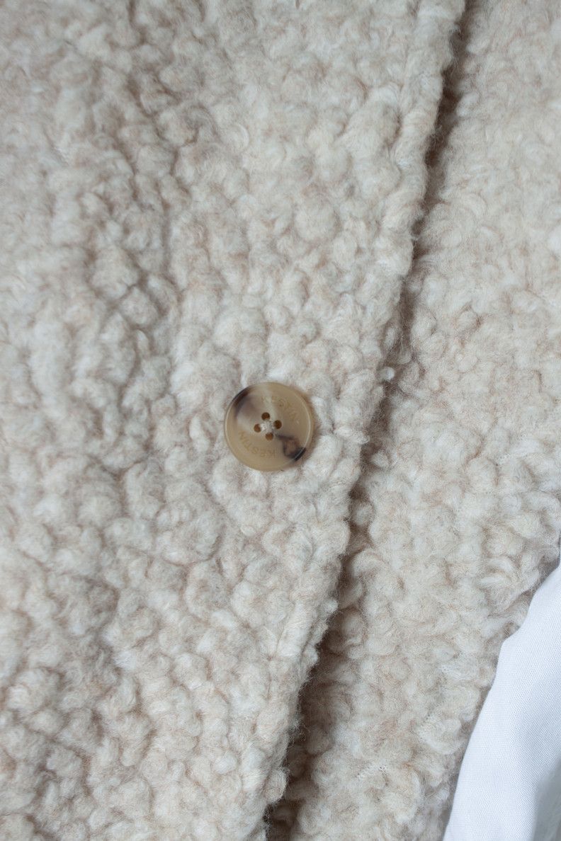 KESTIN Kestin, Edinburgh overcoat in oatmeal wool fleece Size US L / EU 52-54 / 3 - 8 Thumbnail