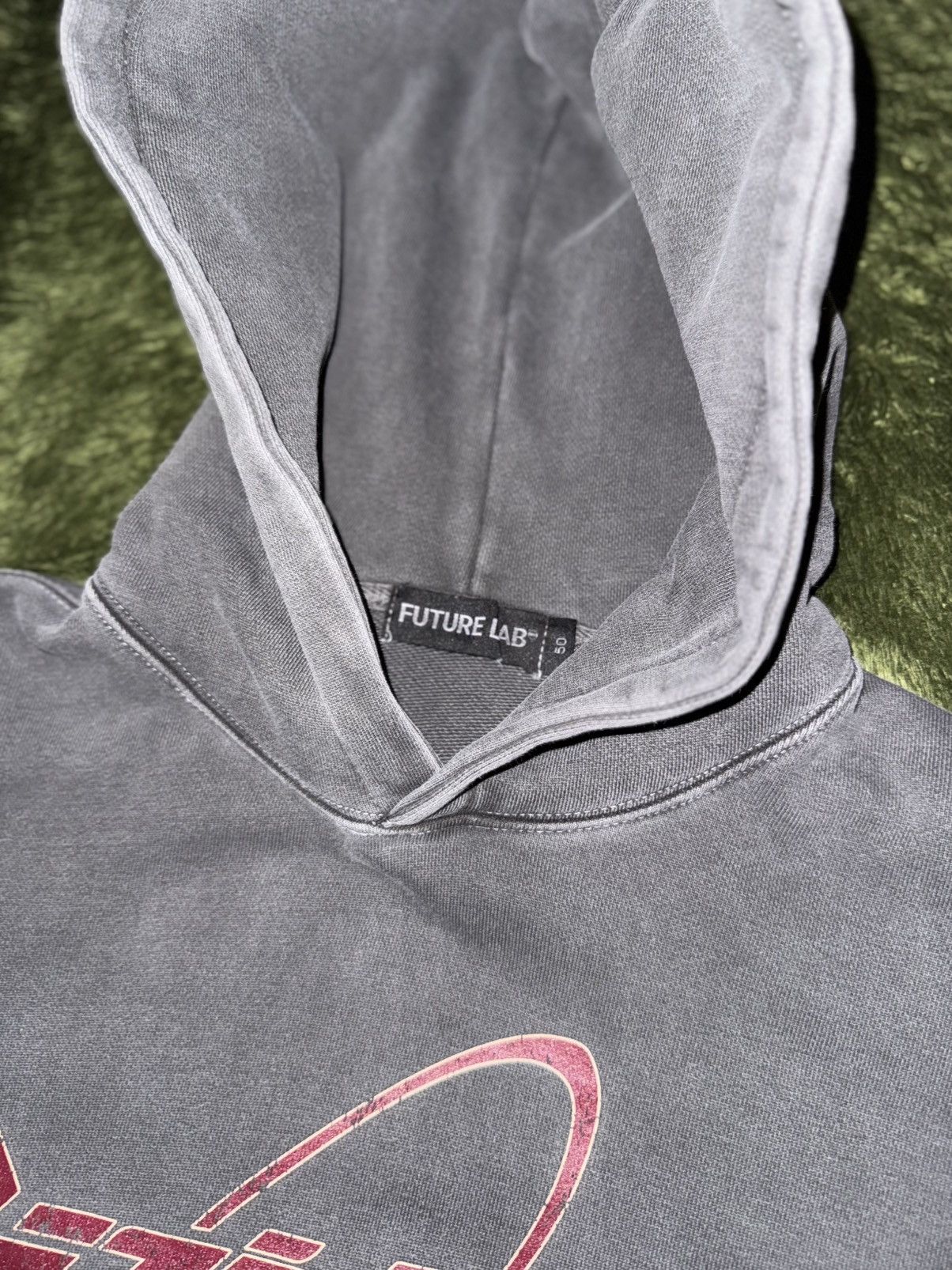 Japanese Brand [50] FUTURE LAB BJORK Parody Vintage Washed Hoodie Charcoal Size US XL / EU 56 / 4 - 3 Thumbnail