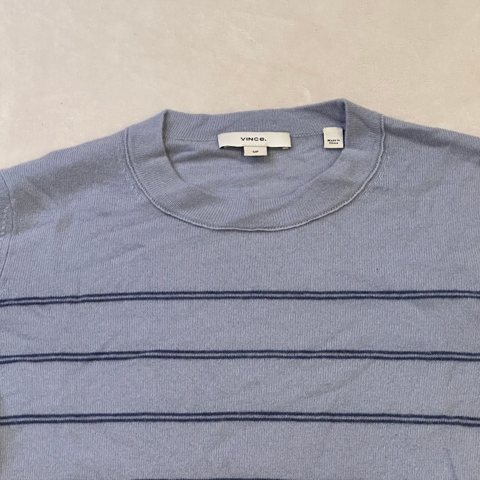 Vince Vince Blue Striped Wool Cashmere Sweater sz S Size S / US 4 / IT 40 - 6 Thumbnail