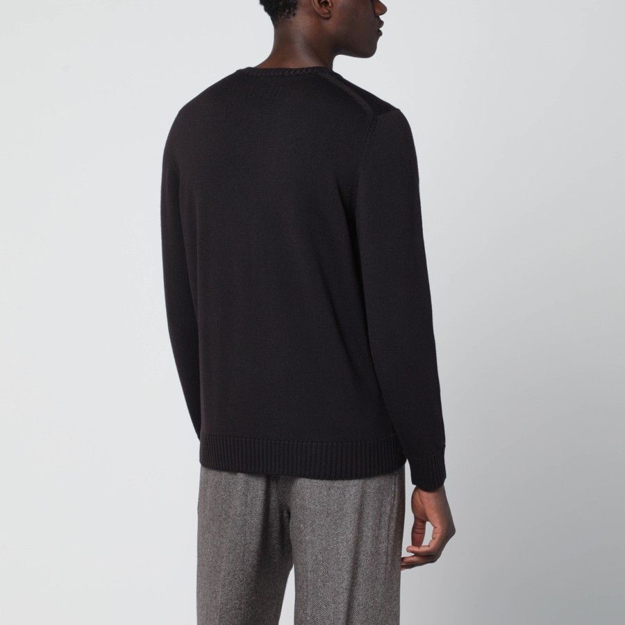 Drumohr o1d2blof0226 Wool Crew Neck Jumper Sweater in Brown Size US M / EU 48-50 / 2 - 3 Thumbnail