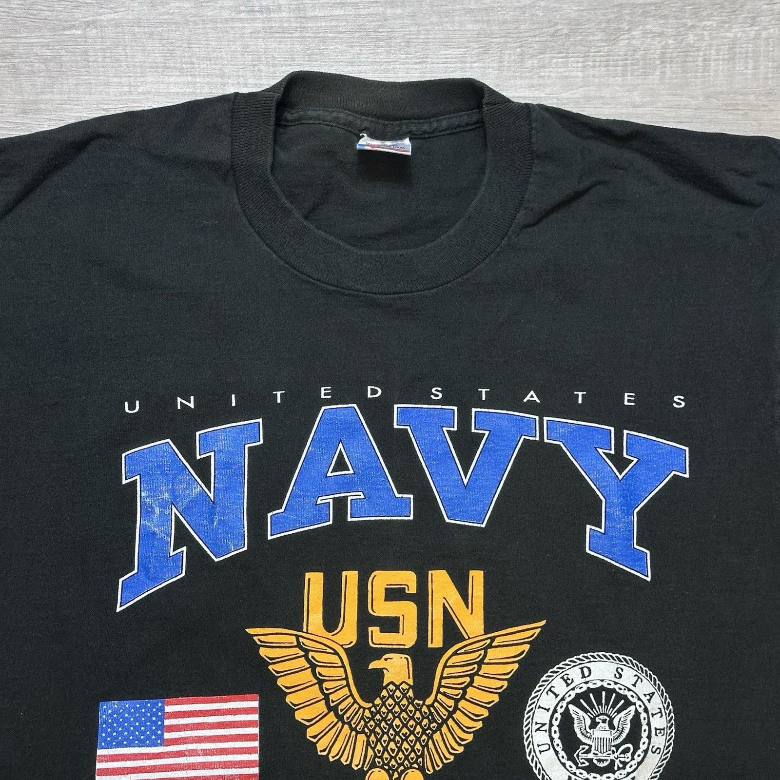 Vintage Vintage 90s United States Navy The Sea Is Ours T-Shirt XL Size US XL / EU 56 / 4 - 5 Thumbnail