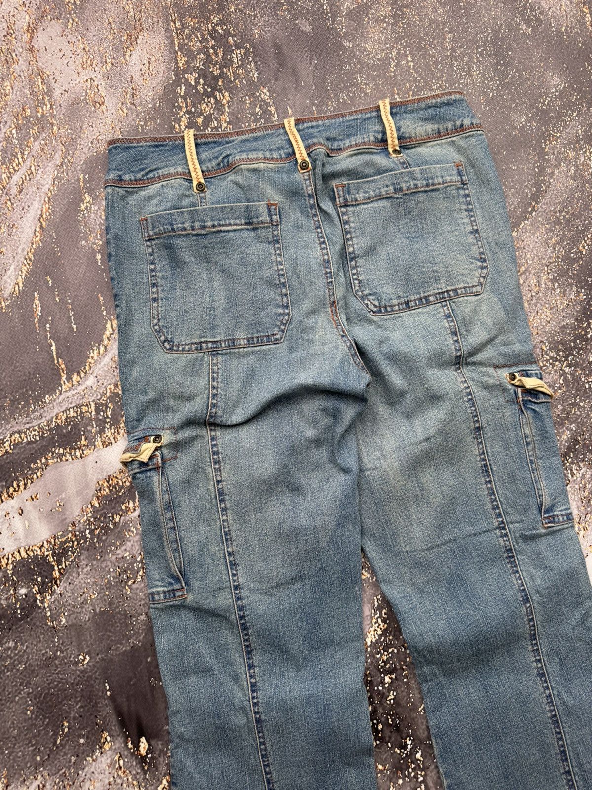 Vintage Vintage Cargo Flared Jeans Size 30" / US 8 / IT 44 - 8 Thumbnail