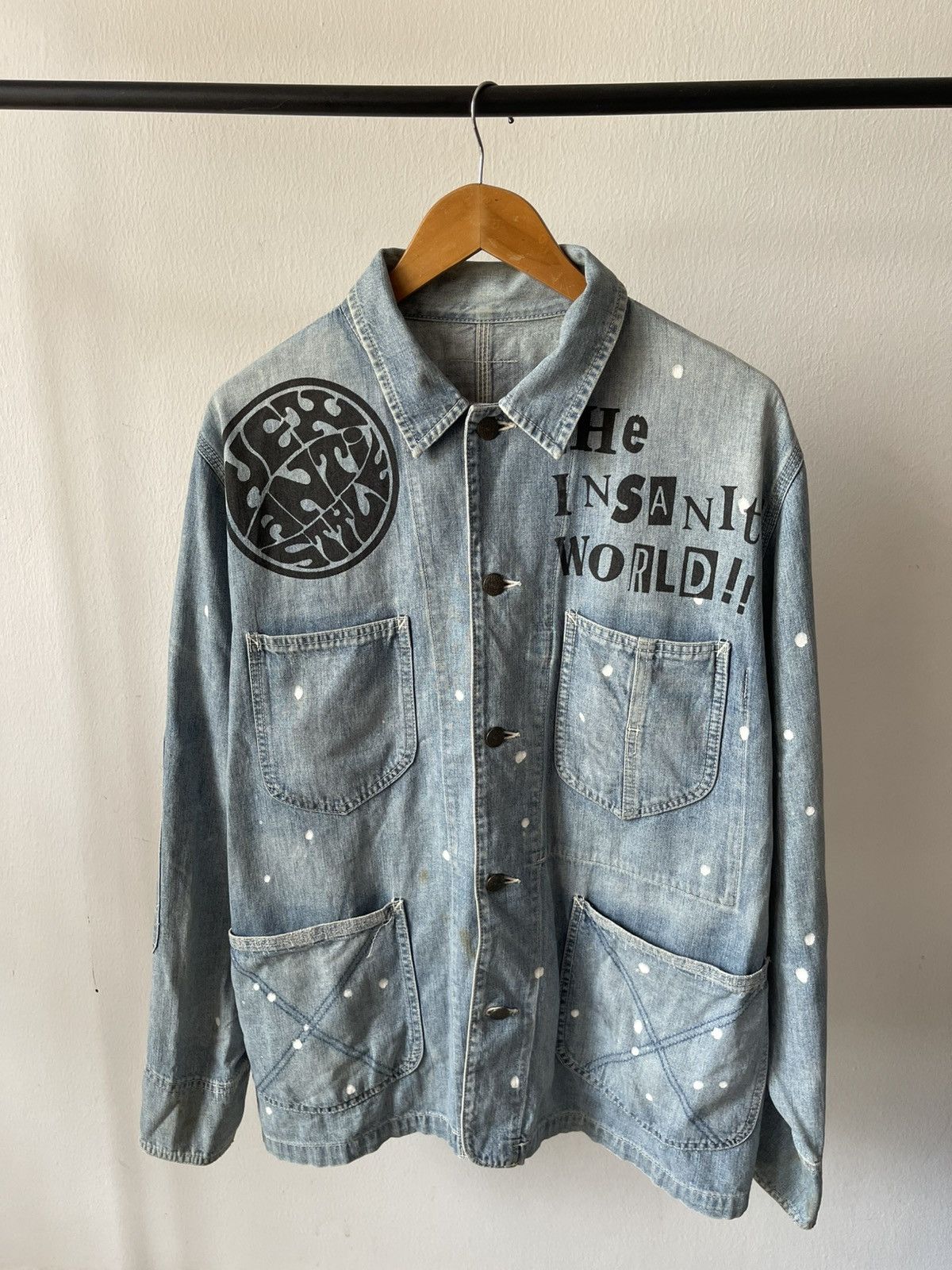 If Six Was Nine Hex antistyle Chore Distressed boro Jacket Size US L / EU 52-54 / 3 - 2 Thumbnail