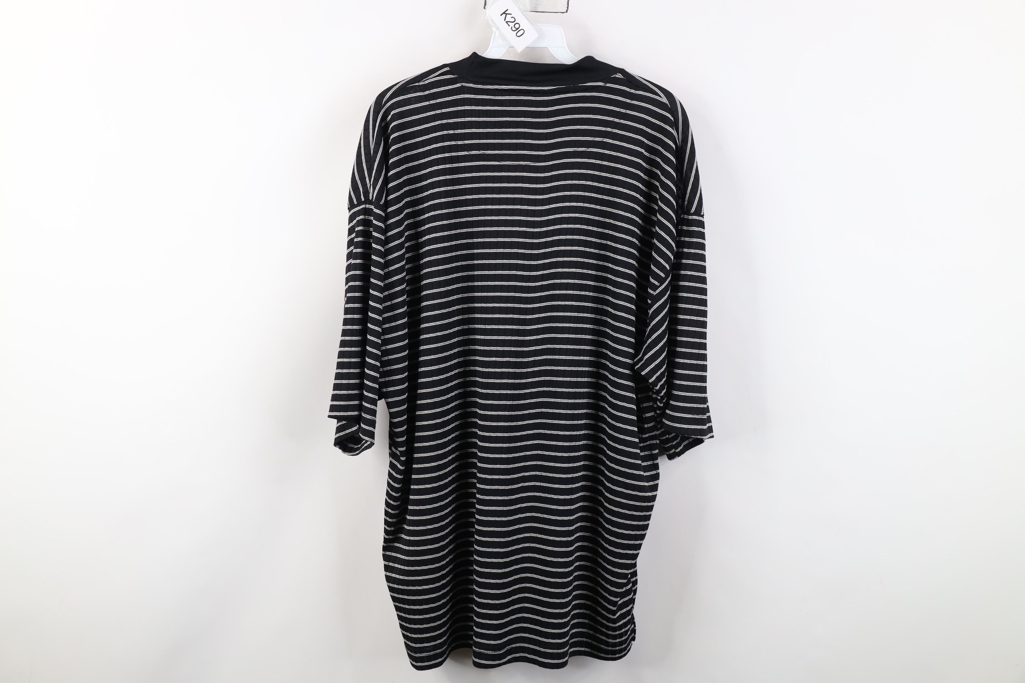 Vintage Vintage 90s Y2K Streetwear Knit Mock Neck T-Shirt Black Size US XL / EU 56 / 4 - 8 Thumbnail
