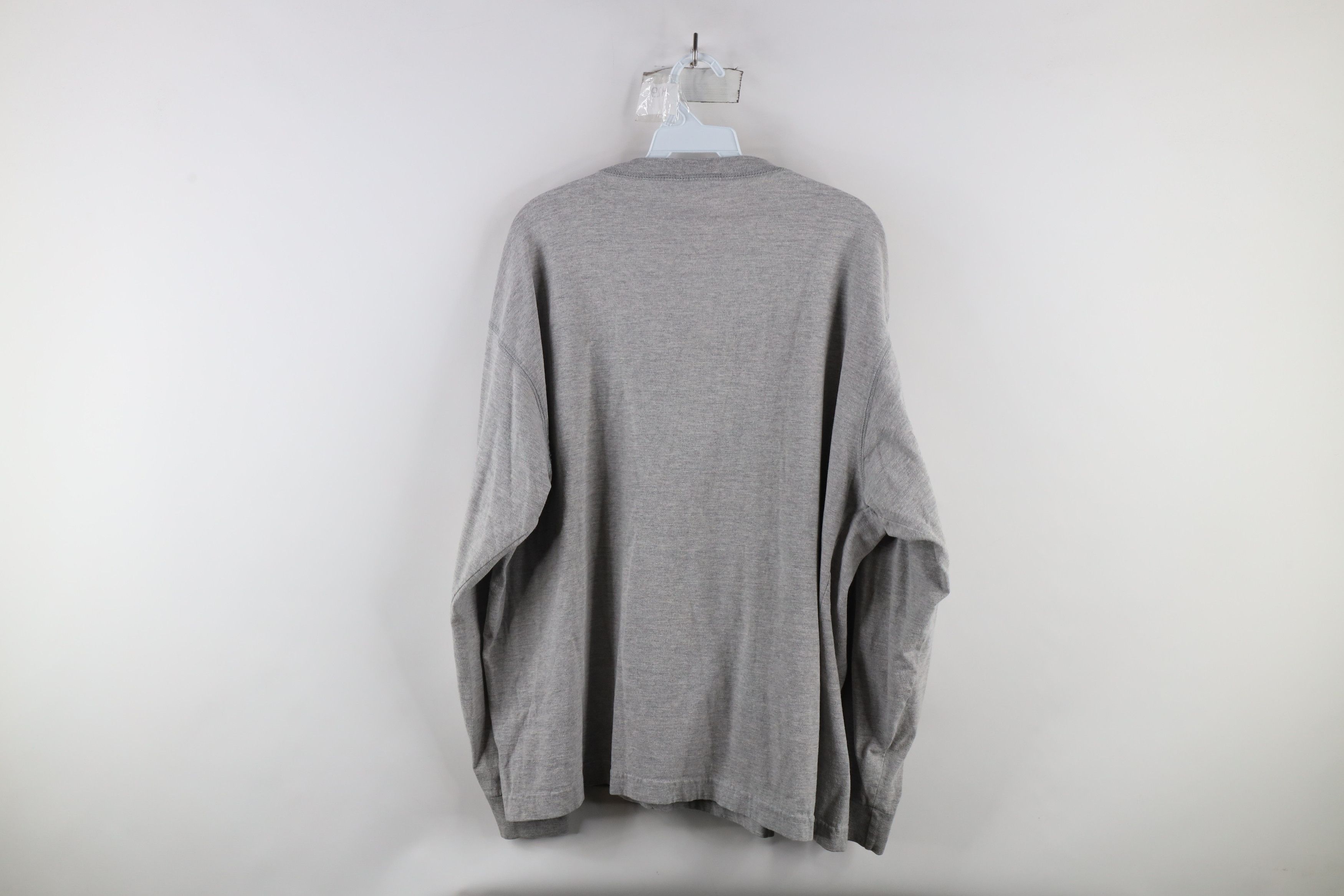 Vintage Vintage 90s Streetwear Long Sleeve Henley T-Shirt Gray Size US XL / EU 56 / 4 - 5 Thumbnail